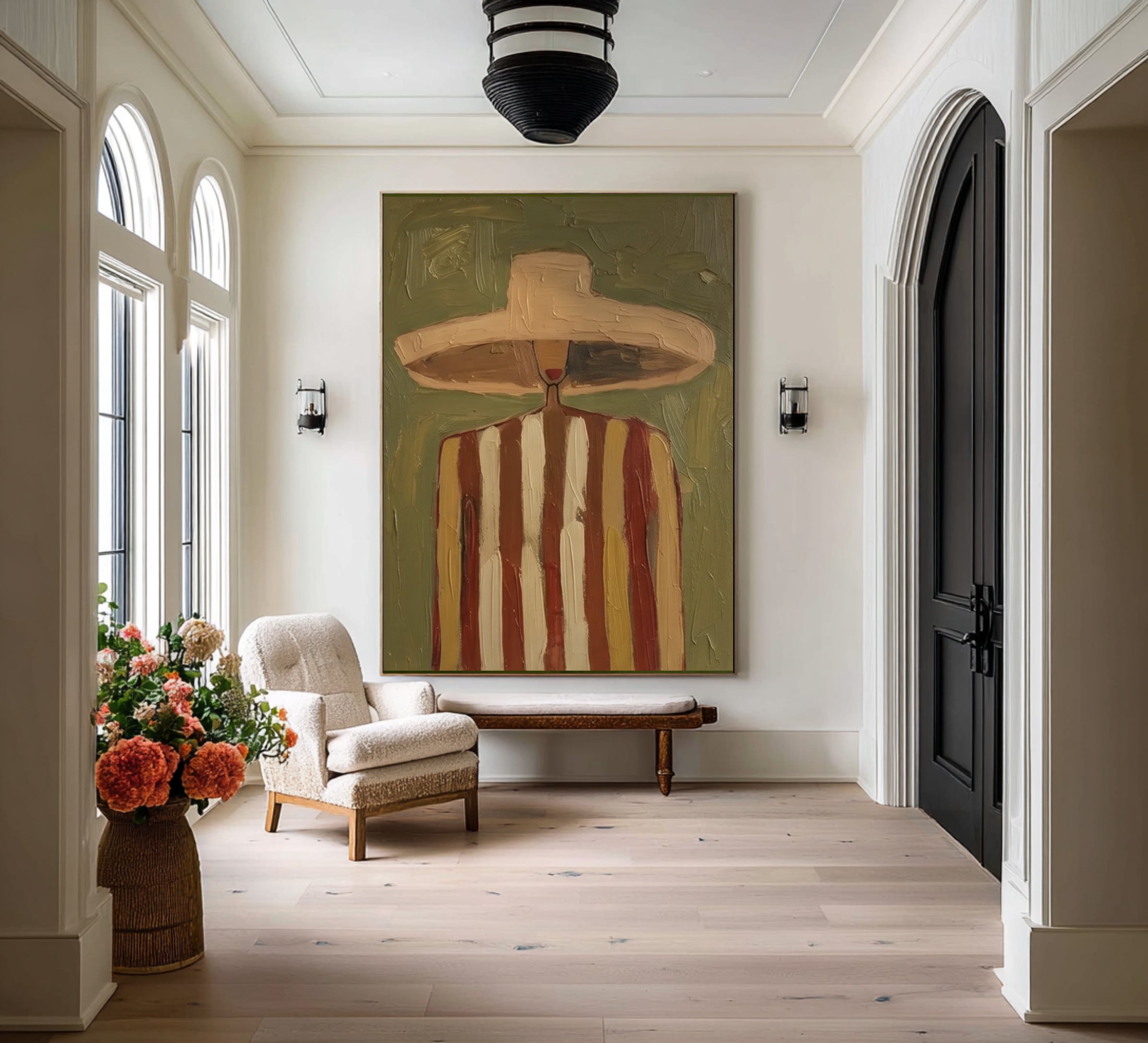 Large Modern Figurative Painting Fashion Inspired Wall Decor