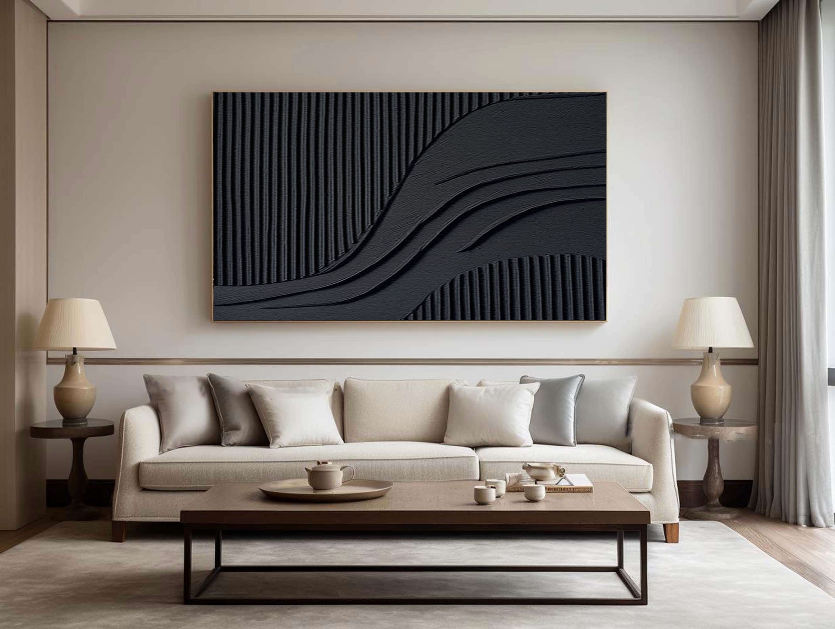 Black Minimalist Painting #BM 055