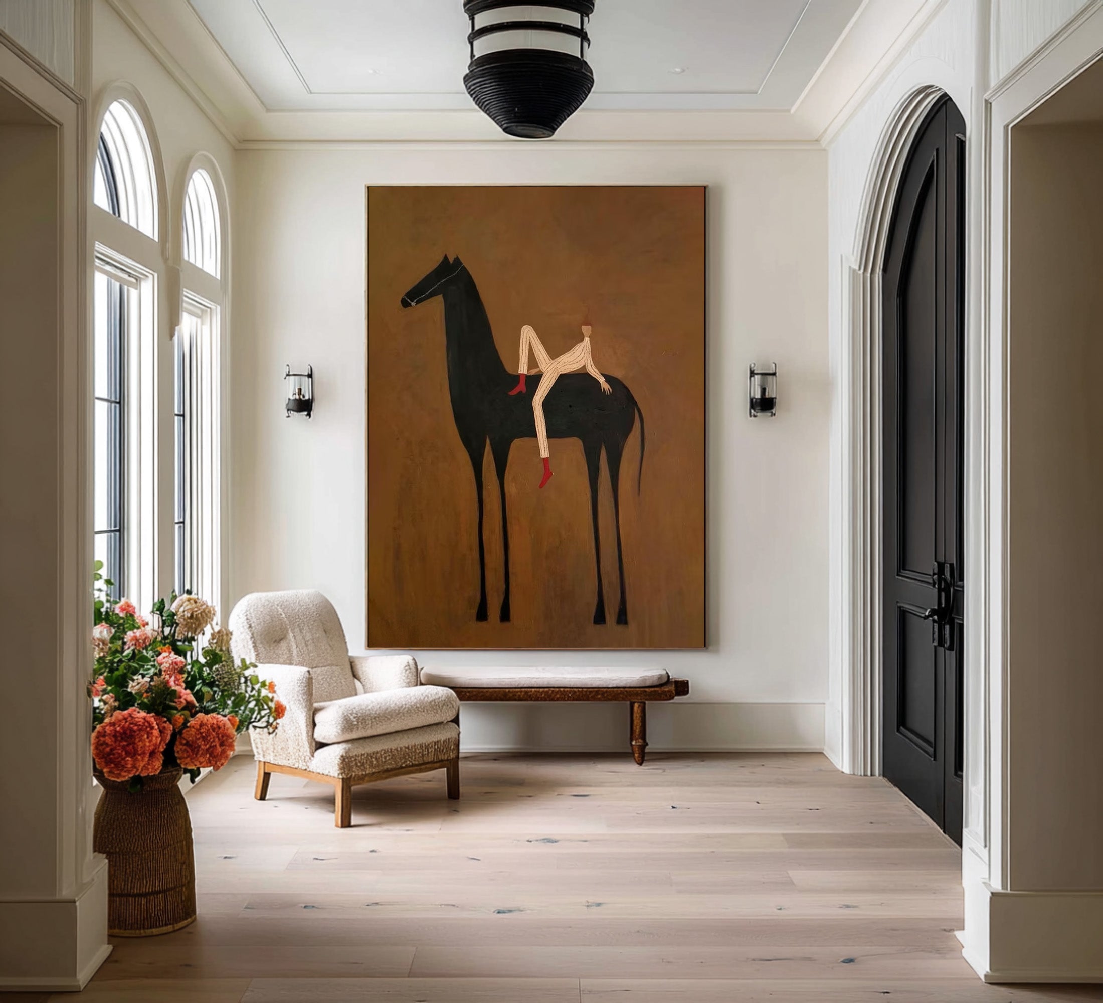 Large Modern Horse Wall Art for Contemporary Interiors