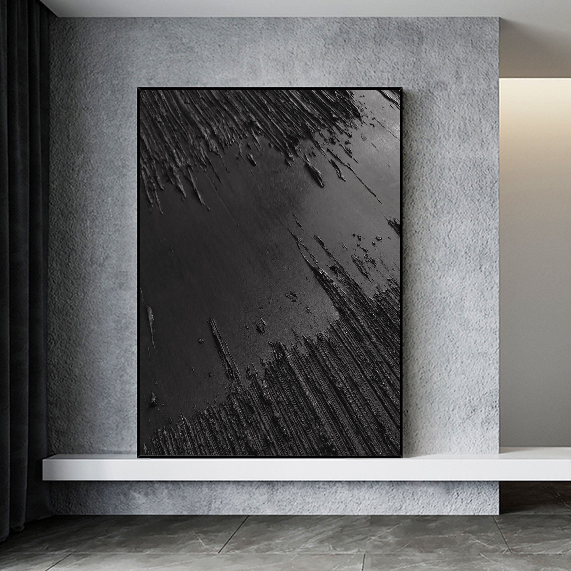 Black Minimalist Painting #BM 035