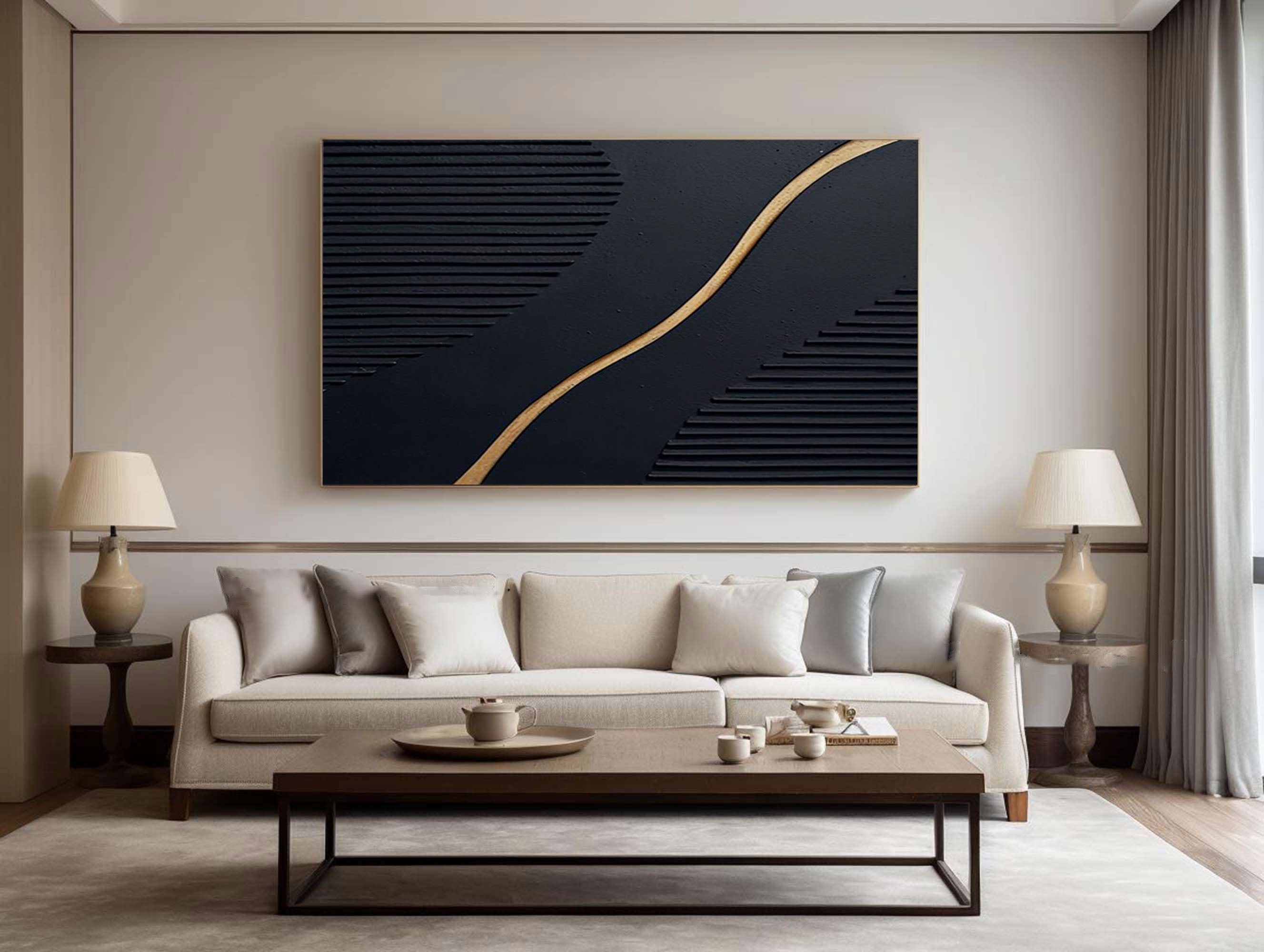 Black Minimalist Painting #BM 069