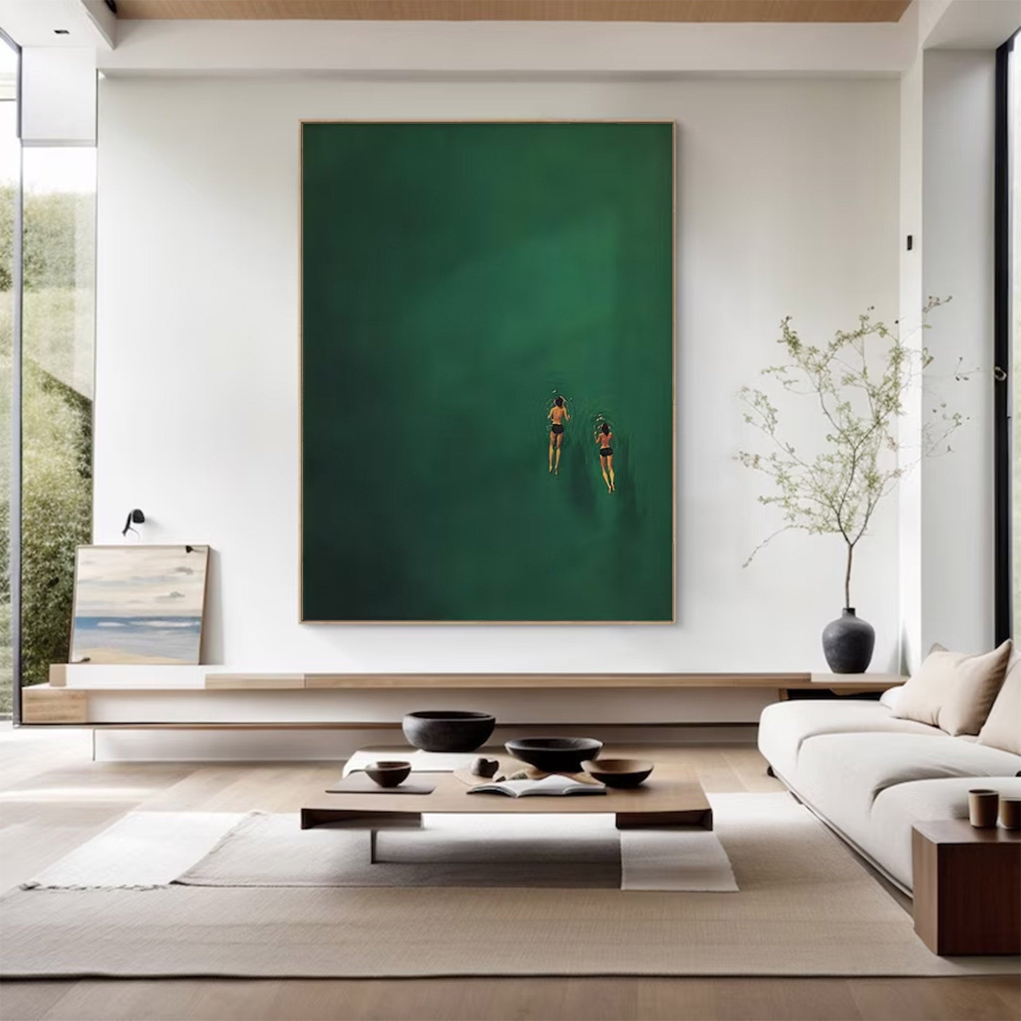 Large Tranquil Swimmers Art Painting | MuroArt #WG 099