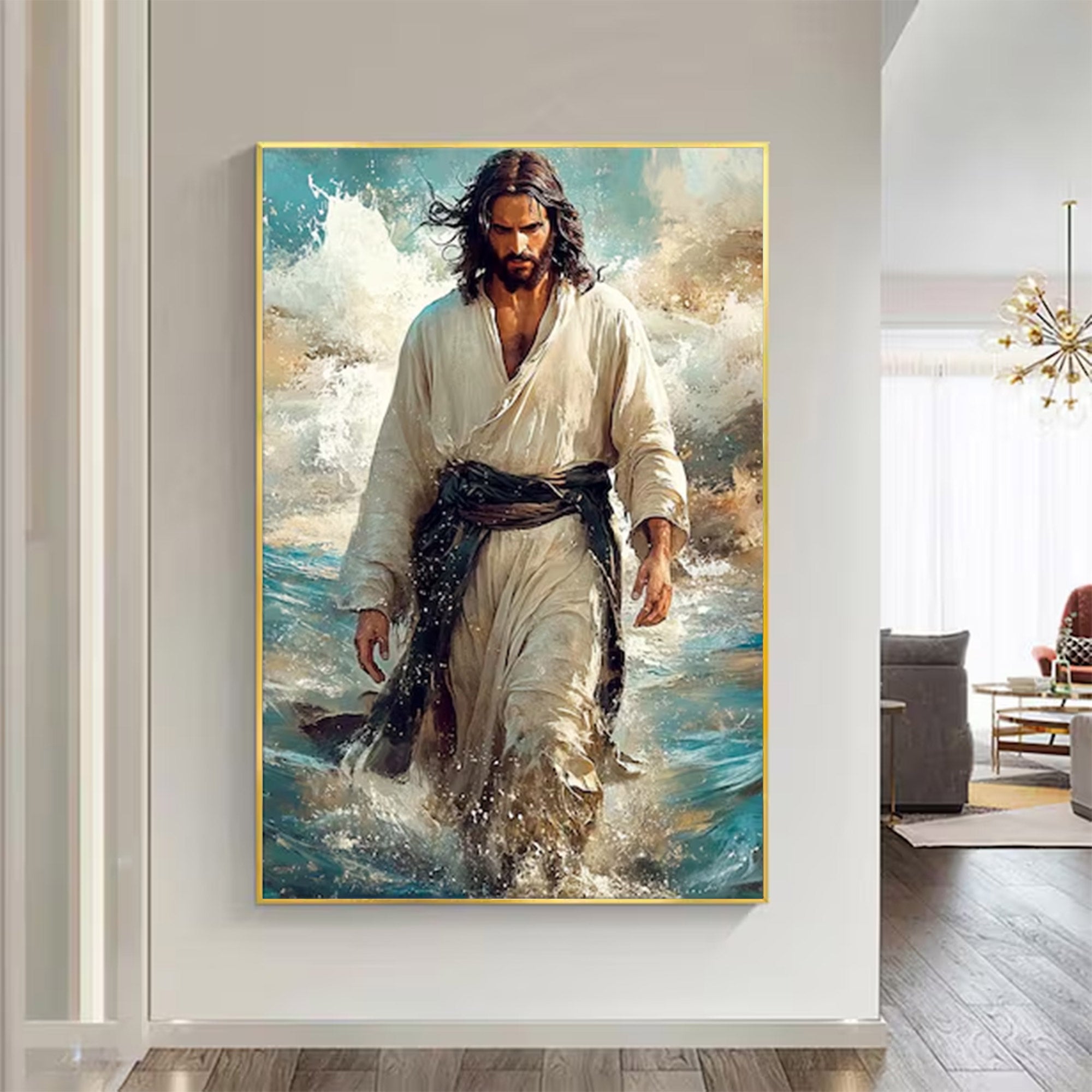Contemporary Large Jesus Religious Art | MuroArt #WGA 004