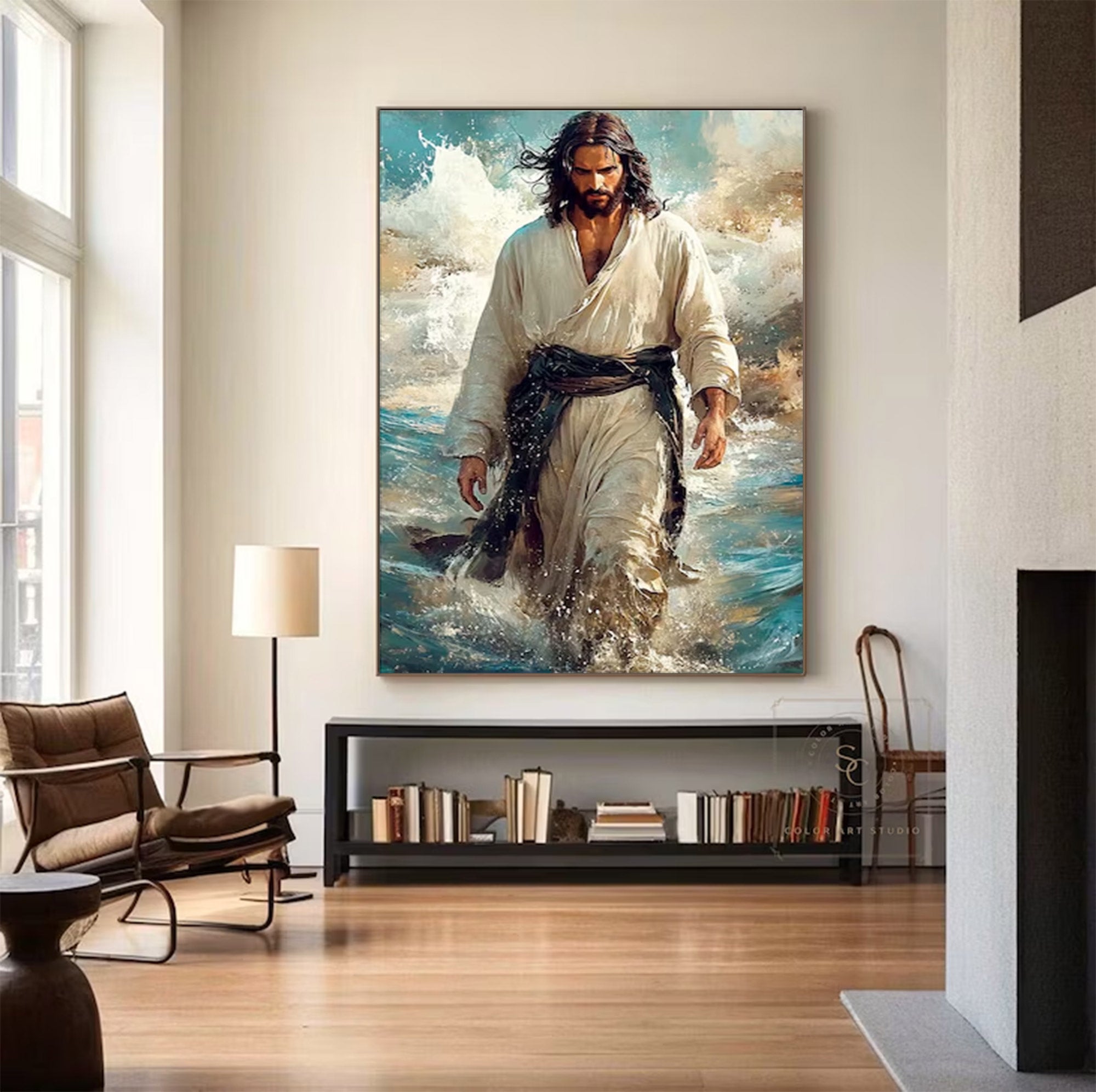 Contemporary Large Jesus Religious Art | MuroArt #WGA 004