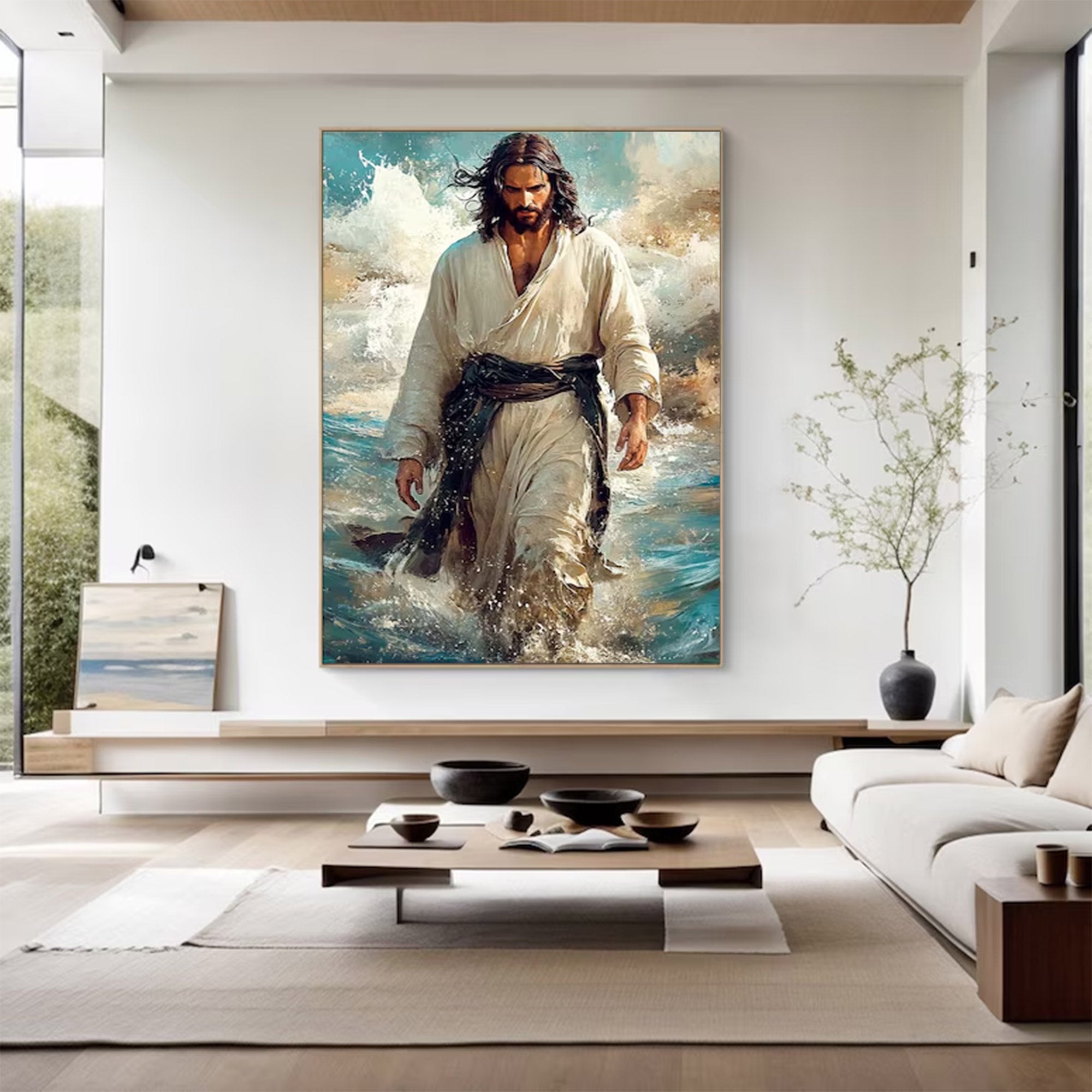 Contemporary Large Jesus Religious Art | MuroArt #WGA 004
