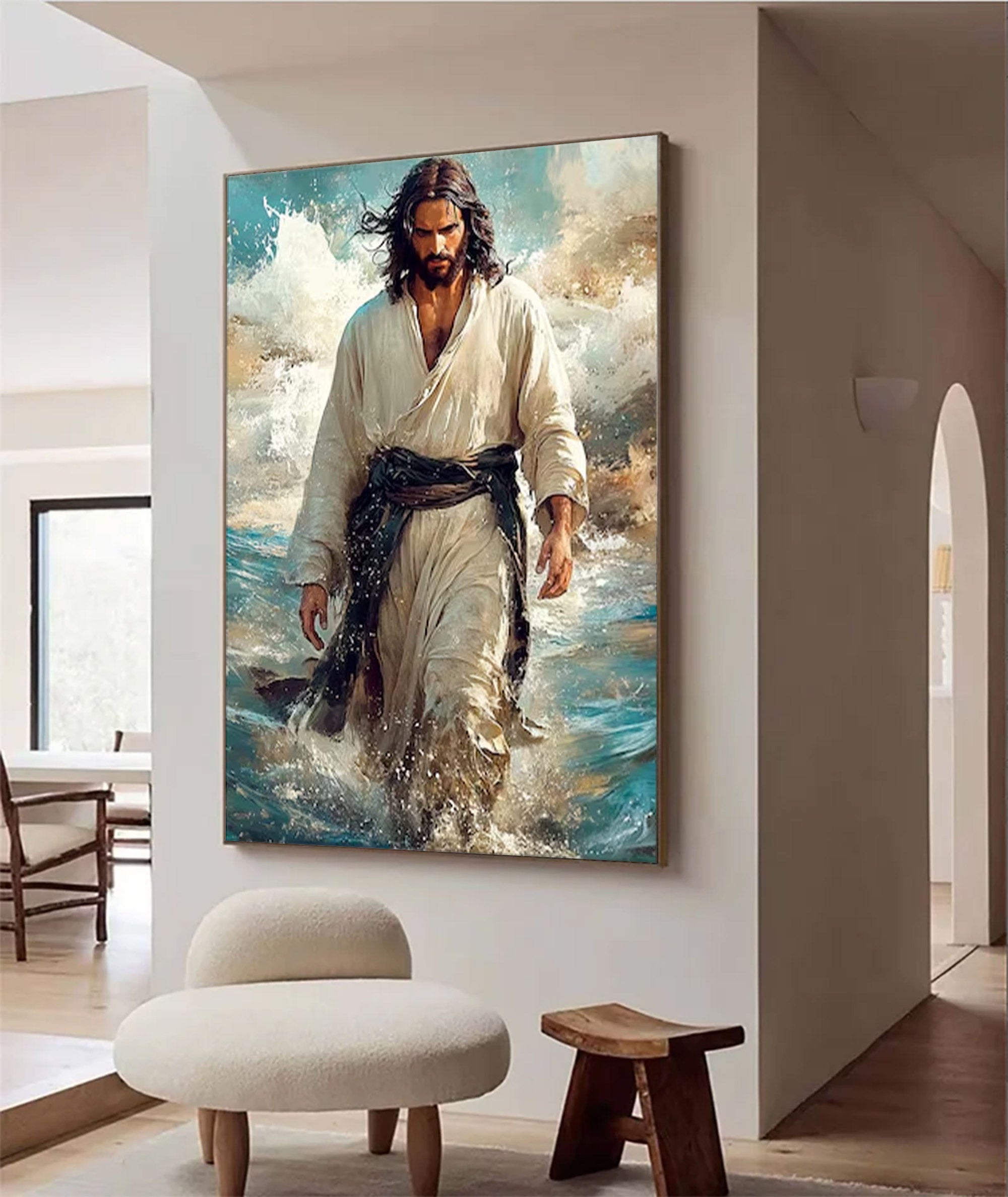 Contemporary Large Jesus Religious Art | MuroArt #WGA 004