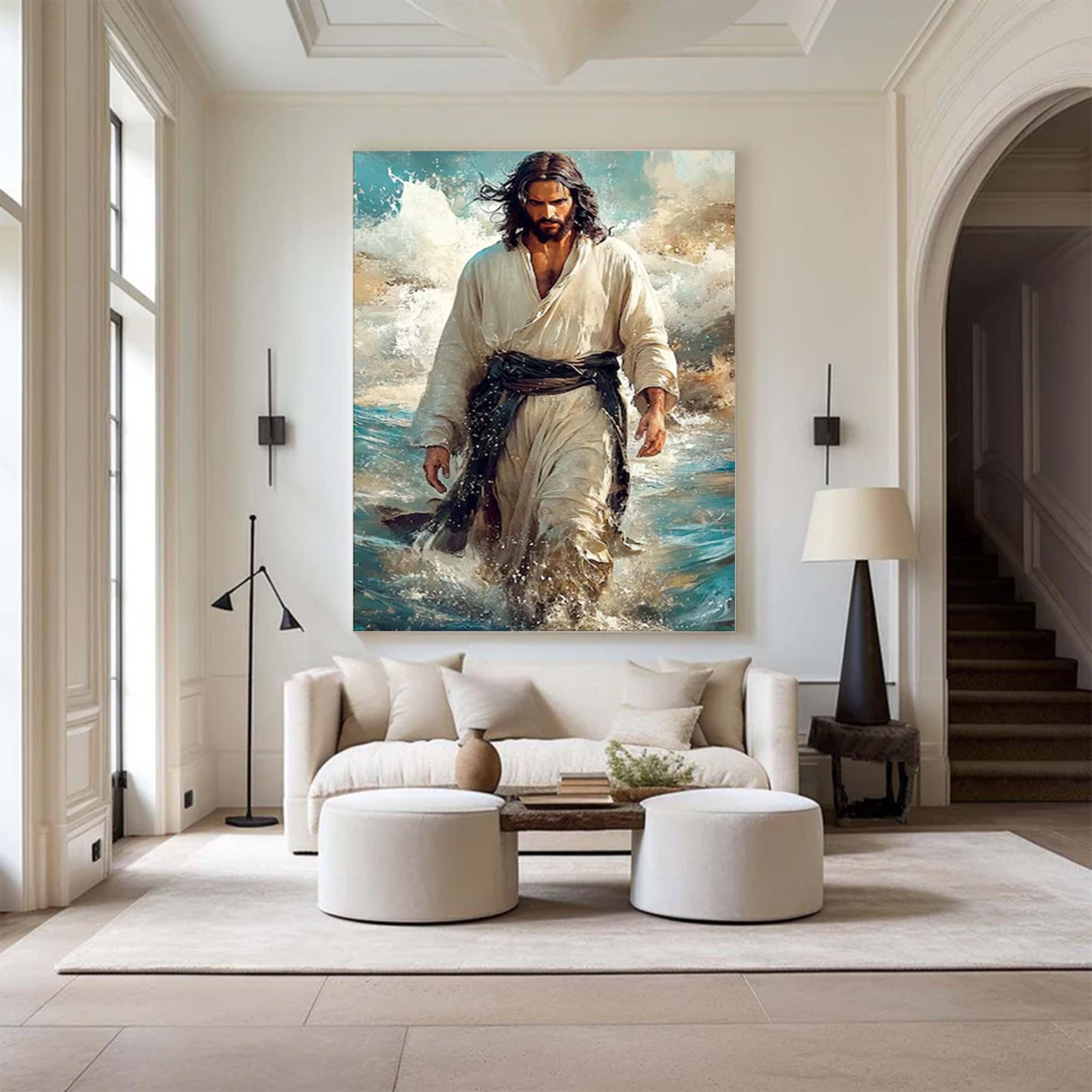 Contemporary Large Jesus Religious Art | MuroArt #WGA 004