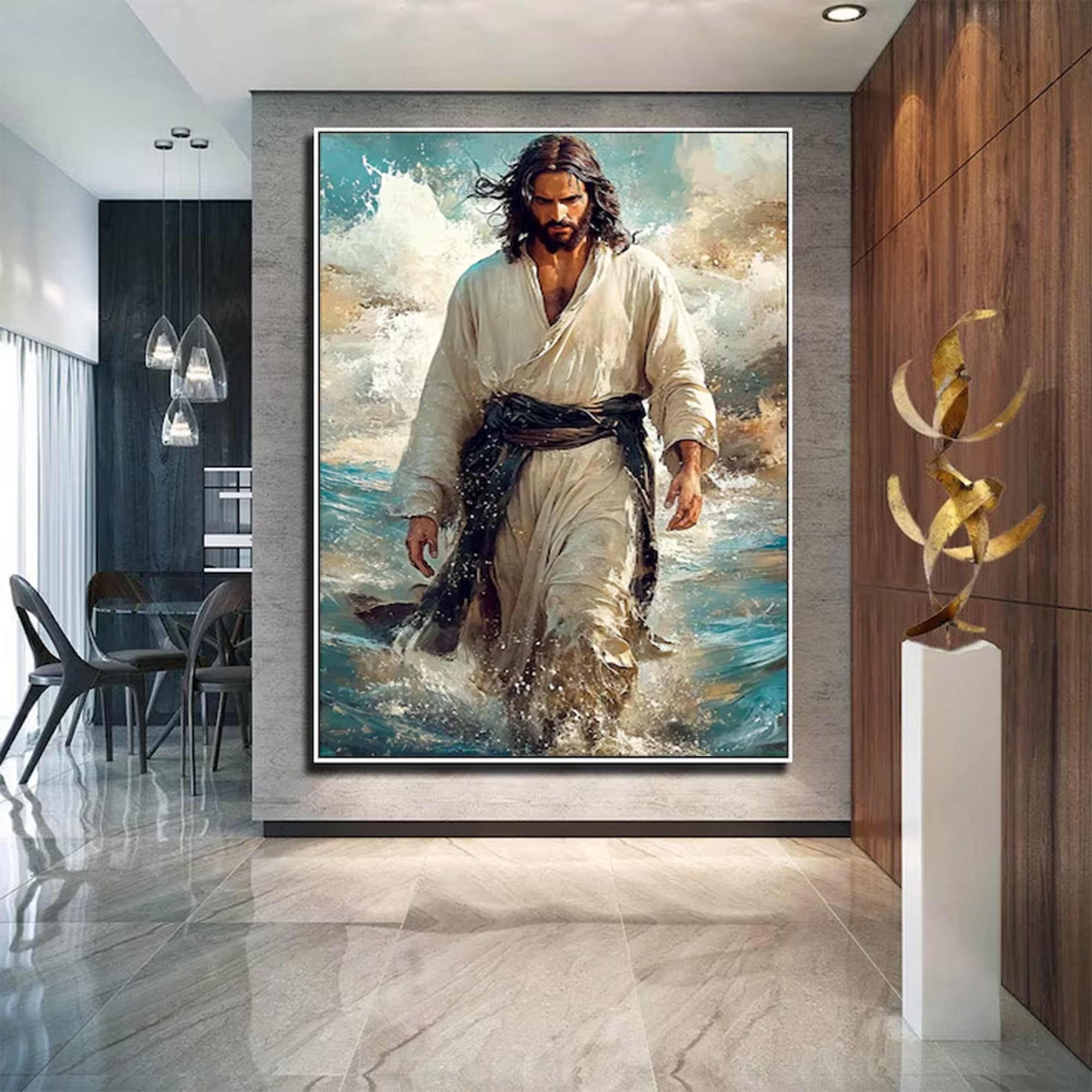Contemporary Large Jesus Religious Art | MuroArt #WGA 004
