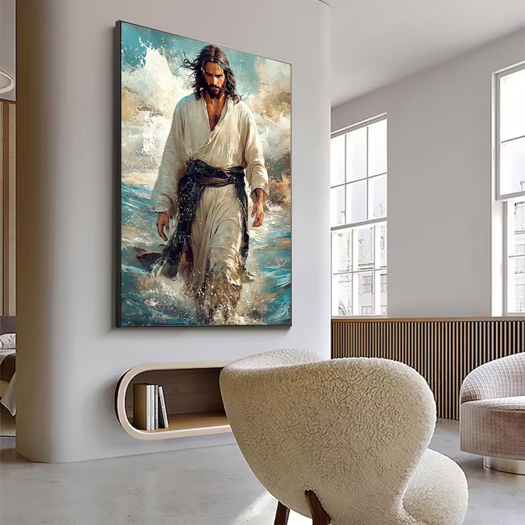 Contemporary Large Jesus Religious Art | MuroArt #WGA 004