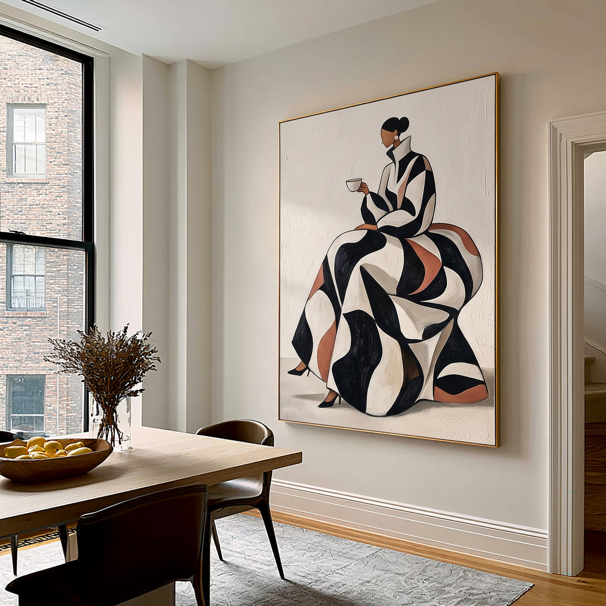 Fashion Inspired Woman Art Modern Portrait Wall Decor