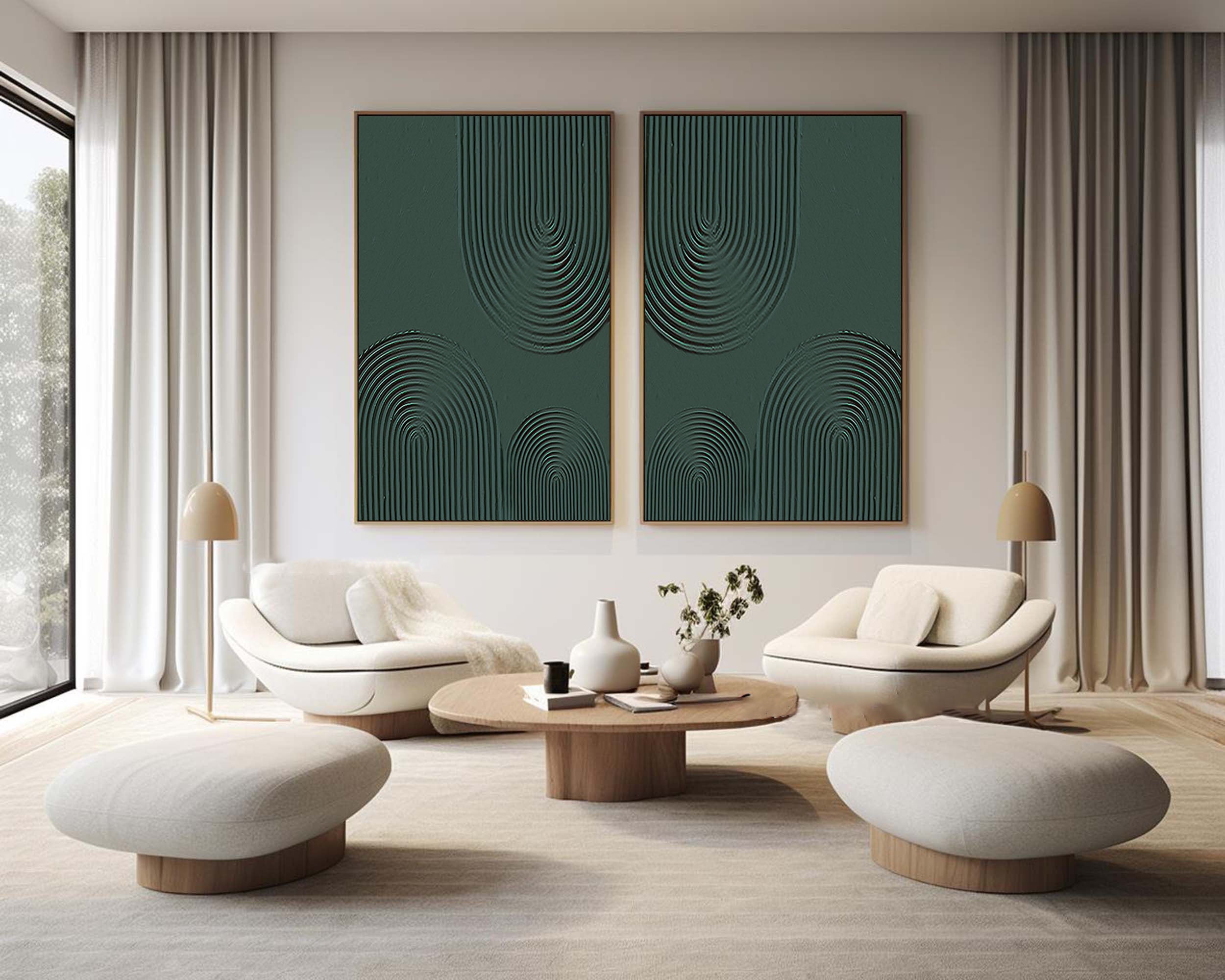 Geometric Pattern Art Oil Painting Stylish Home Decoration Set #BGS 013