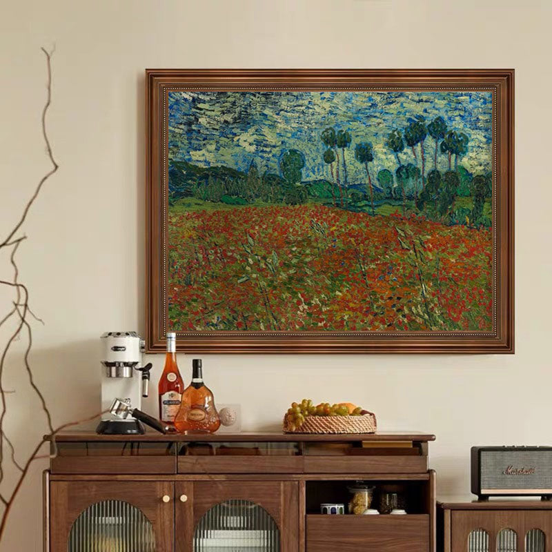 Flower Fields, Abstract Wall Art Inspired By Van Gogh #BGA 075