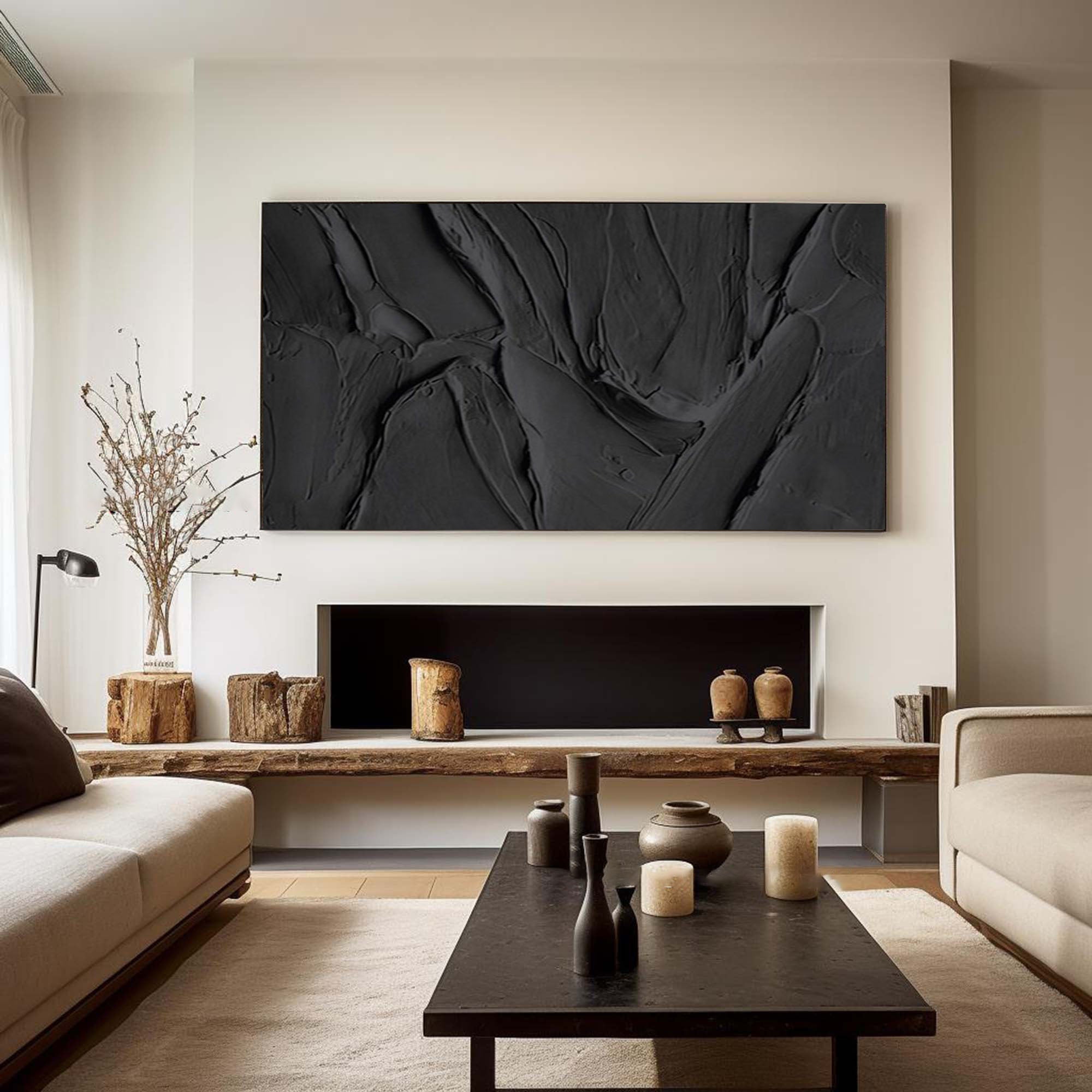 Black Minimalist Painting #BM 058