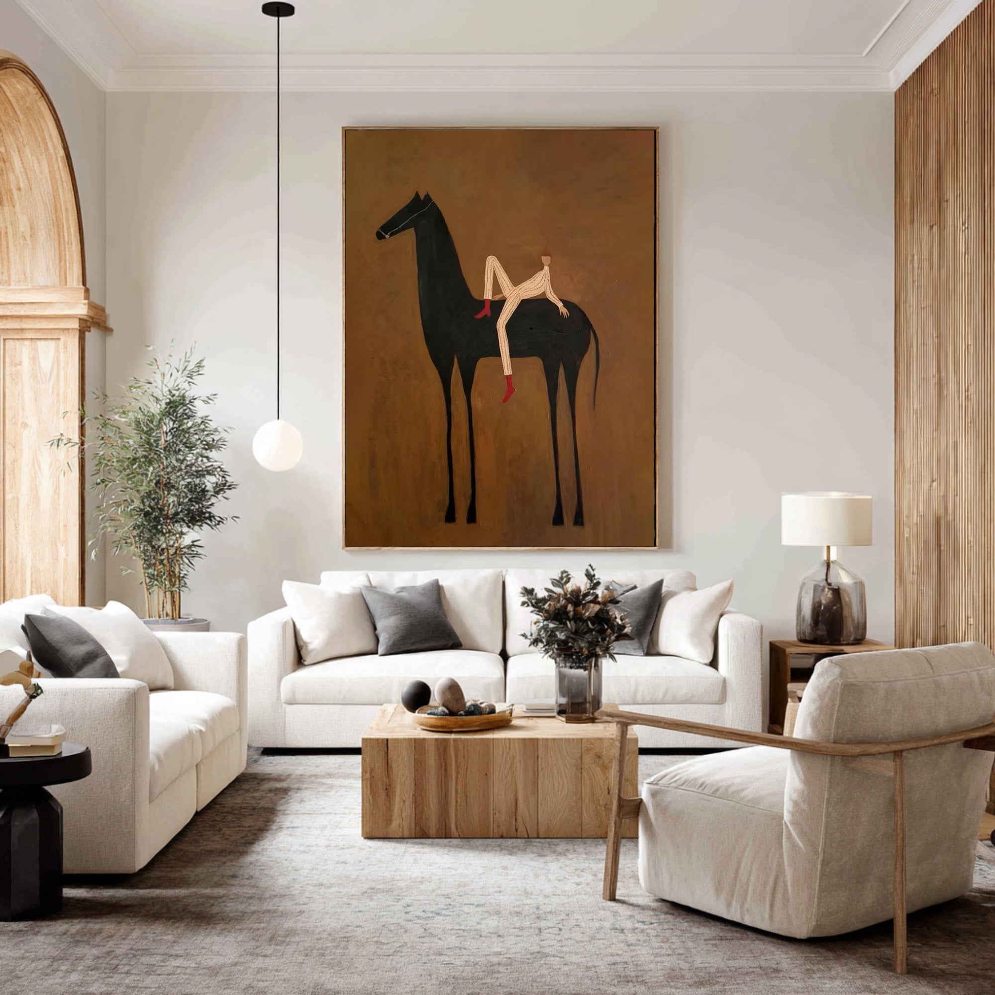 Large Modern Horse Wall Art for Contemporary Interiors