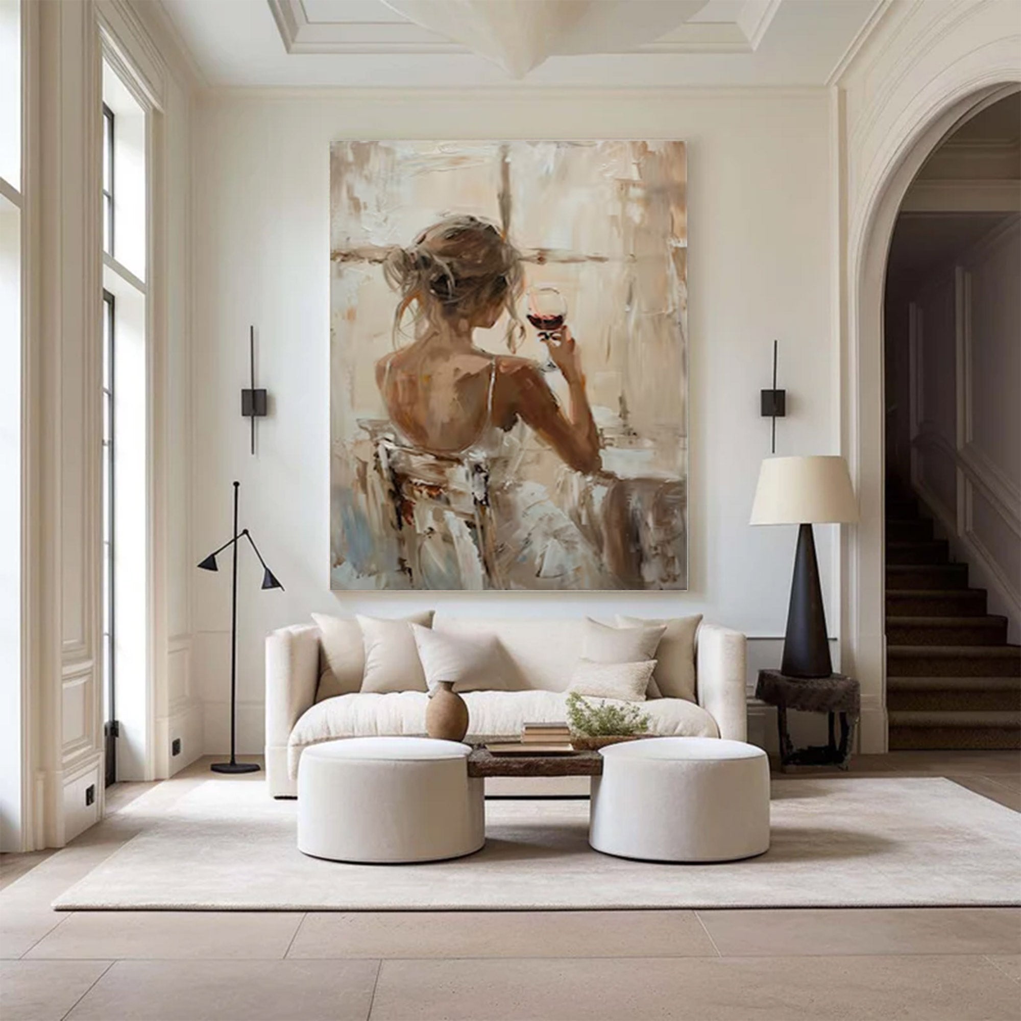 Large Contemporary Woman Figure Art | MuroArt #WGA 005