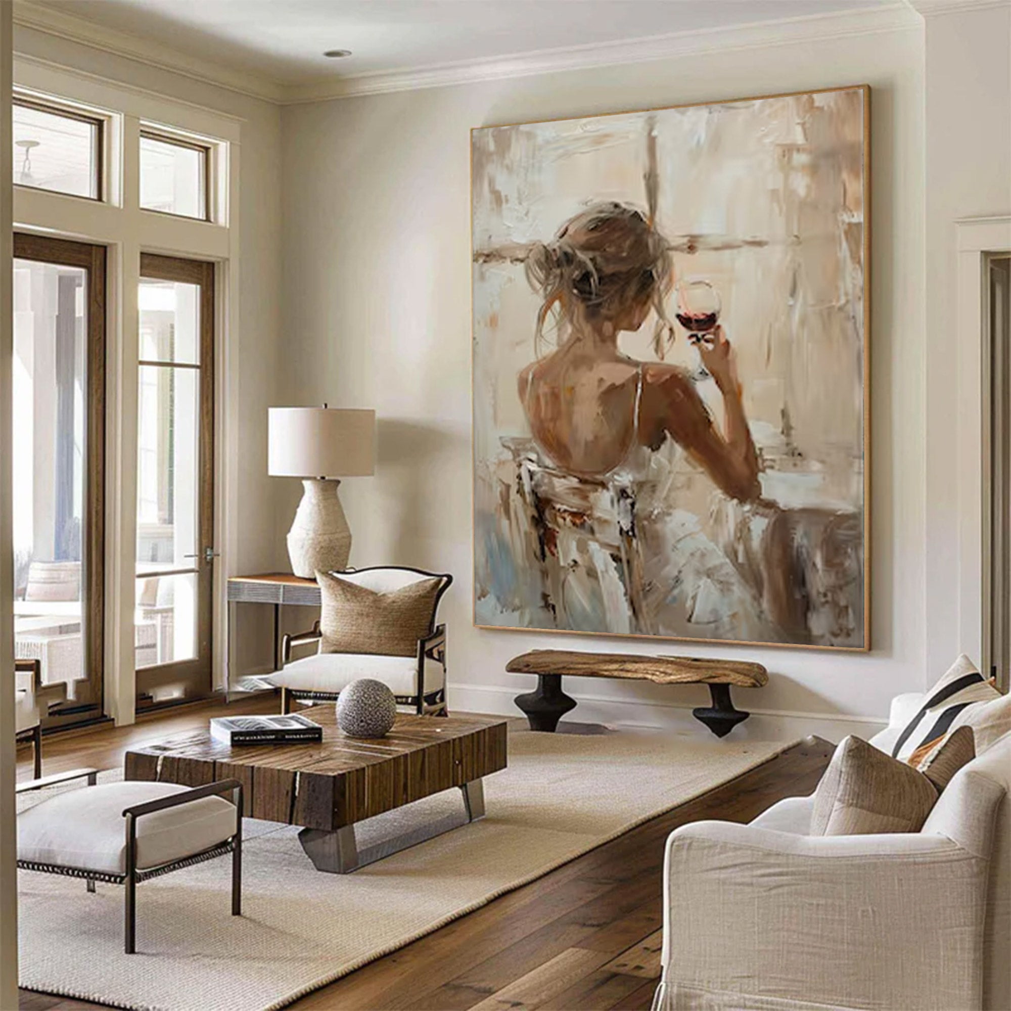 Large Contemporary Woman Figure Art | MuroArt #WGA 005