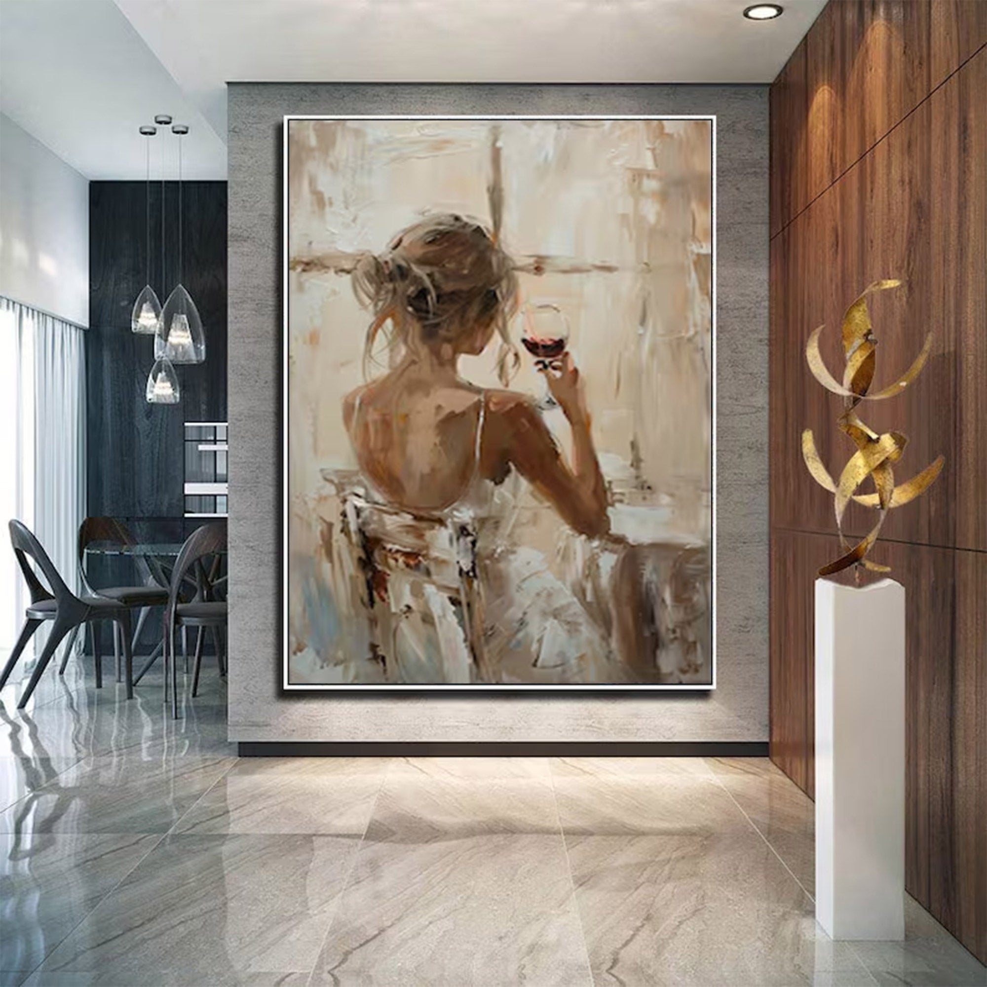 Large Contemporary Woman Figure Art | MuroArt #WGA 005