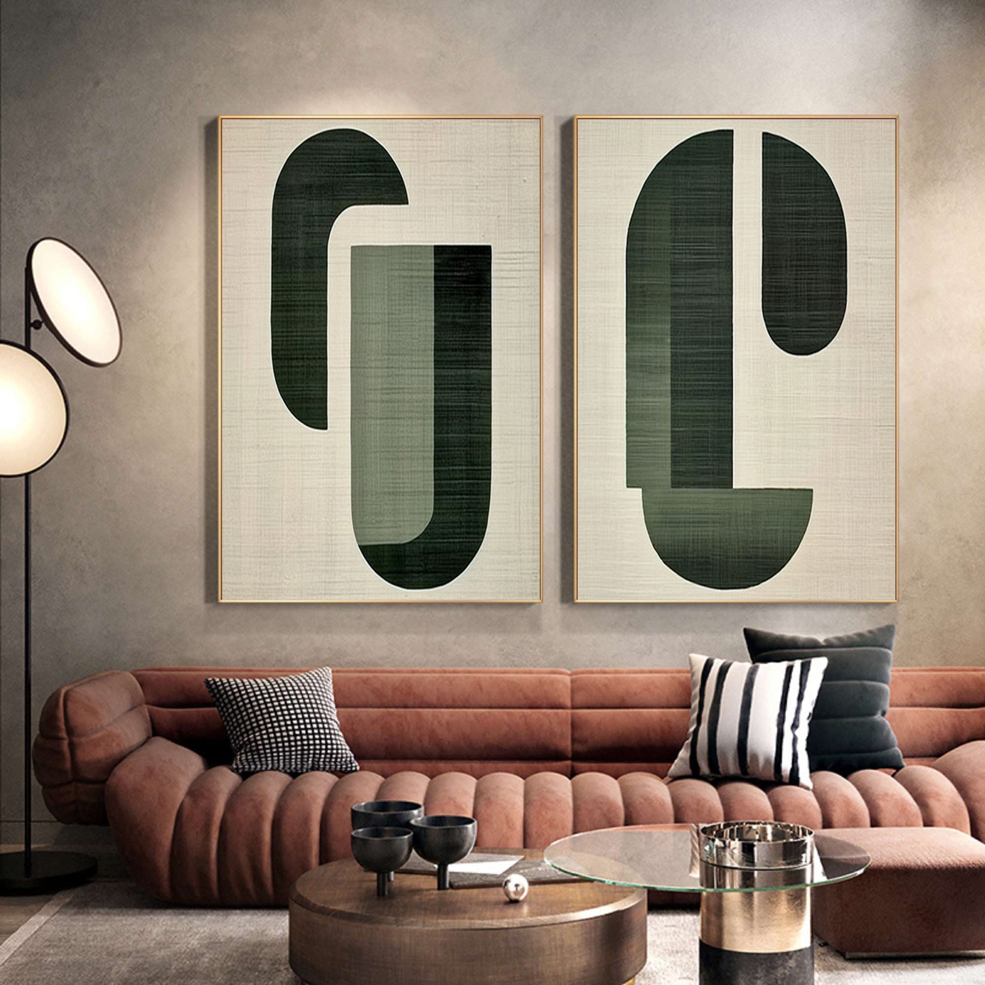 Geometric Minimalist Wall Art Abstract Paintings for Contemporary Spaces #BGS 011