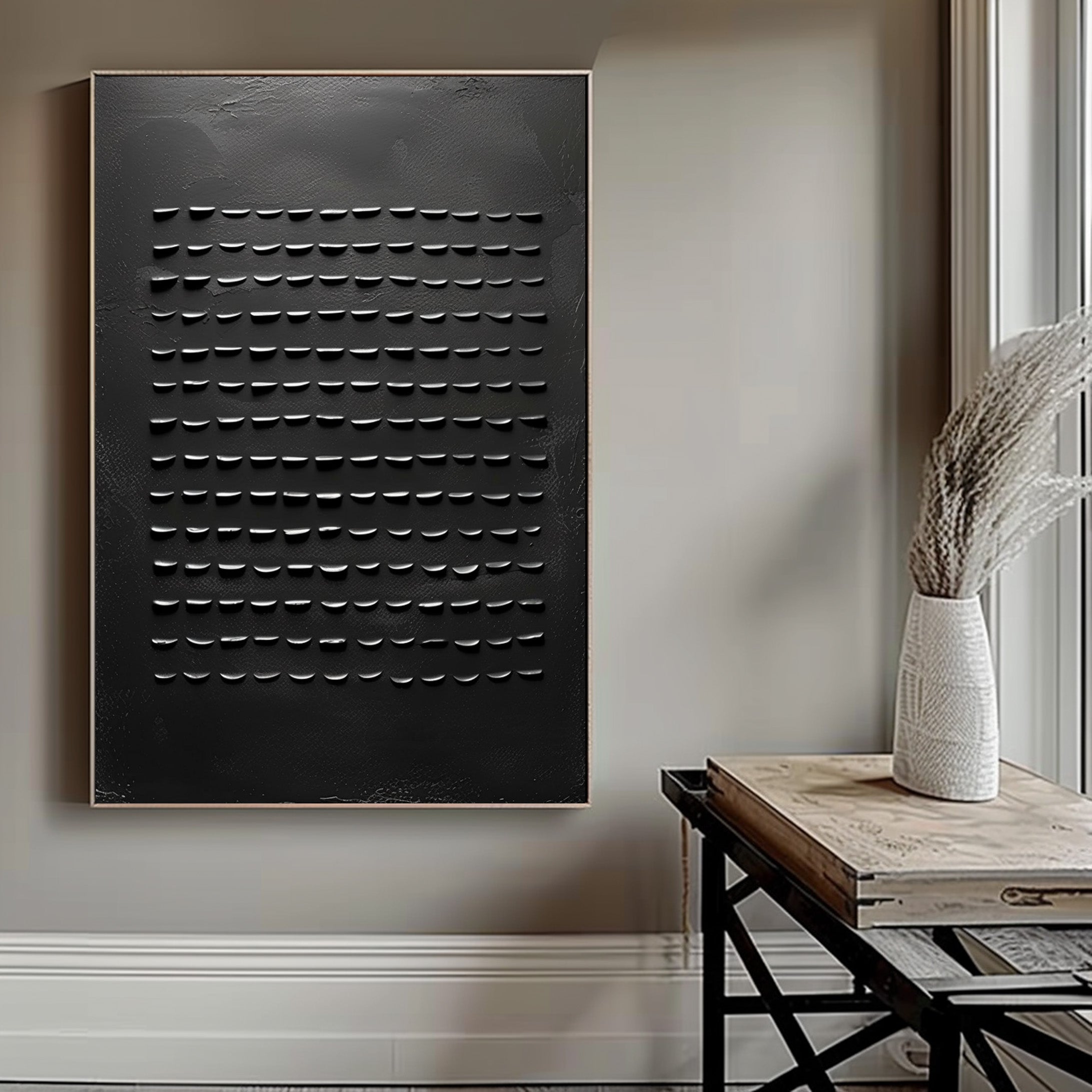 Black Minimalist Painting #BM 048