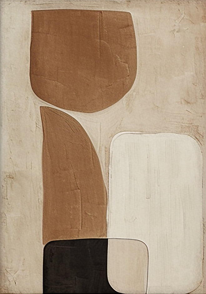 Beige & Brown Abstract Painting #BBA 001