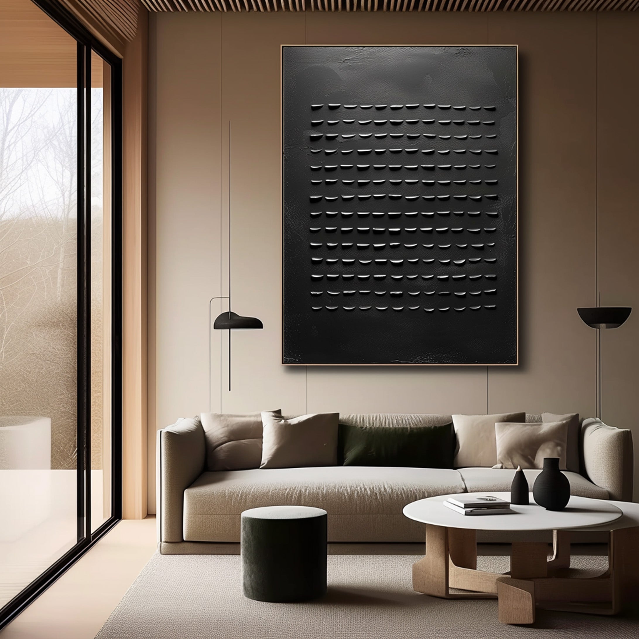 Black Minimalist Painting #BM 048