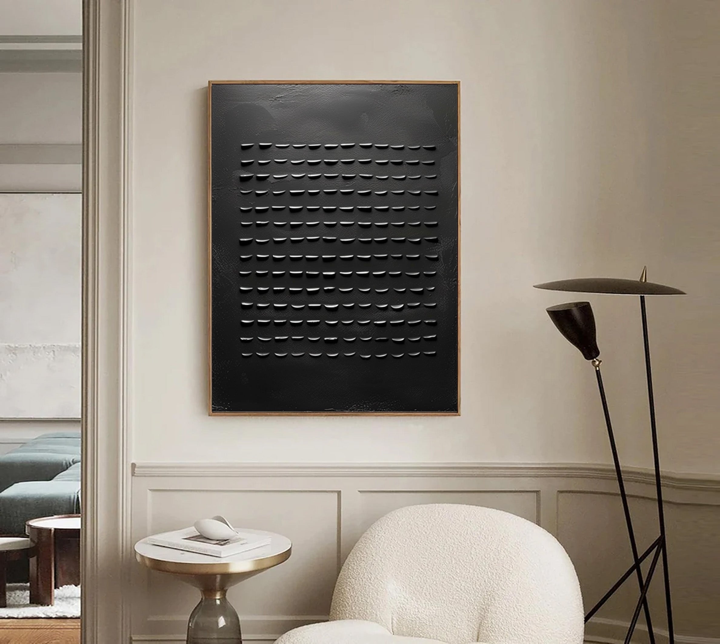 Black Minimalist Painting #BM 048