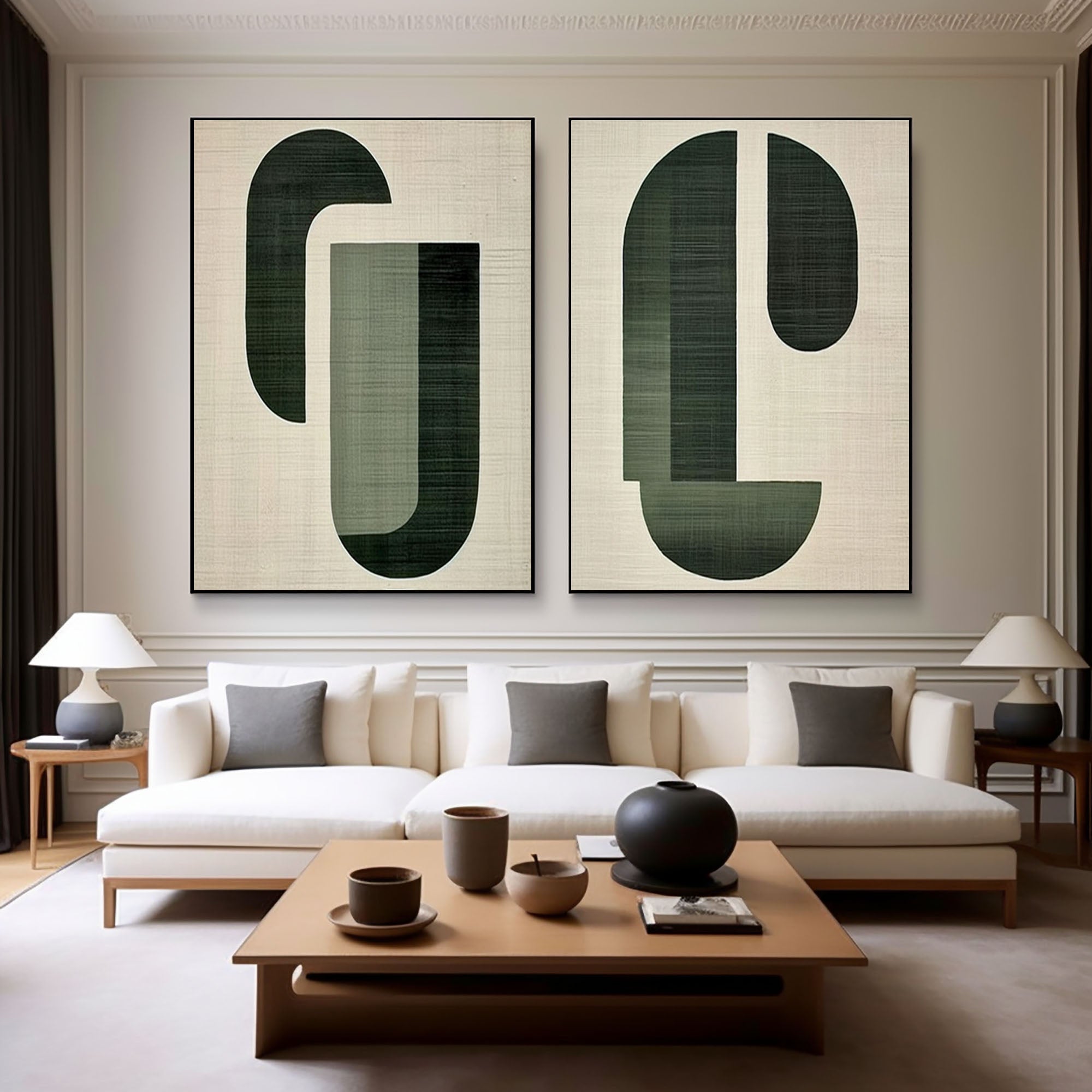 Geometric Minimalist Wall Art Abstract Paintings for Contemporary Spaces #BGS 011