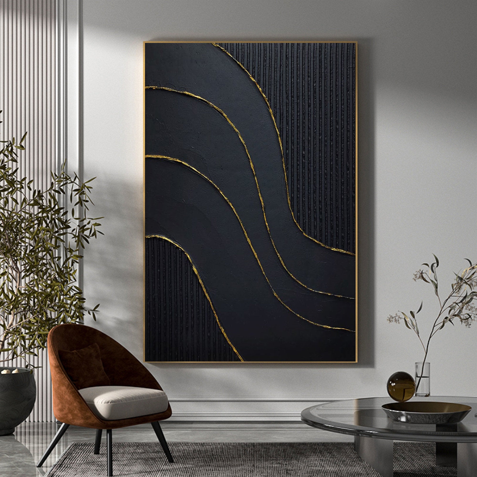 Black Minimalist Painting #BM 033