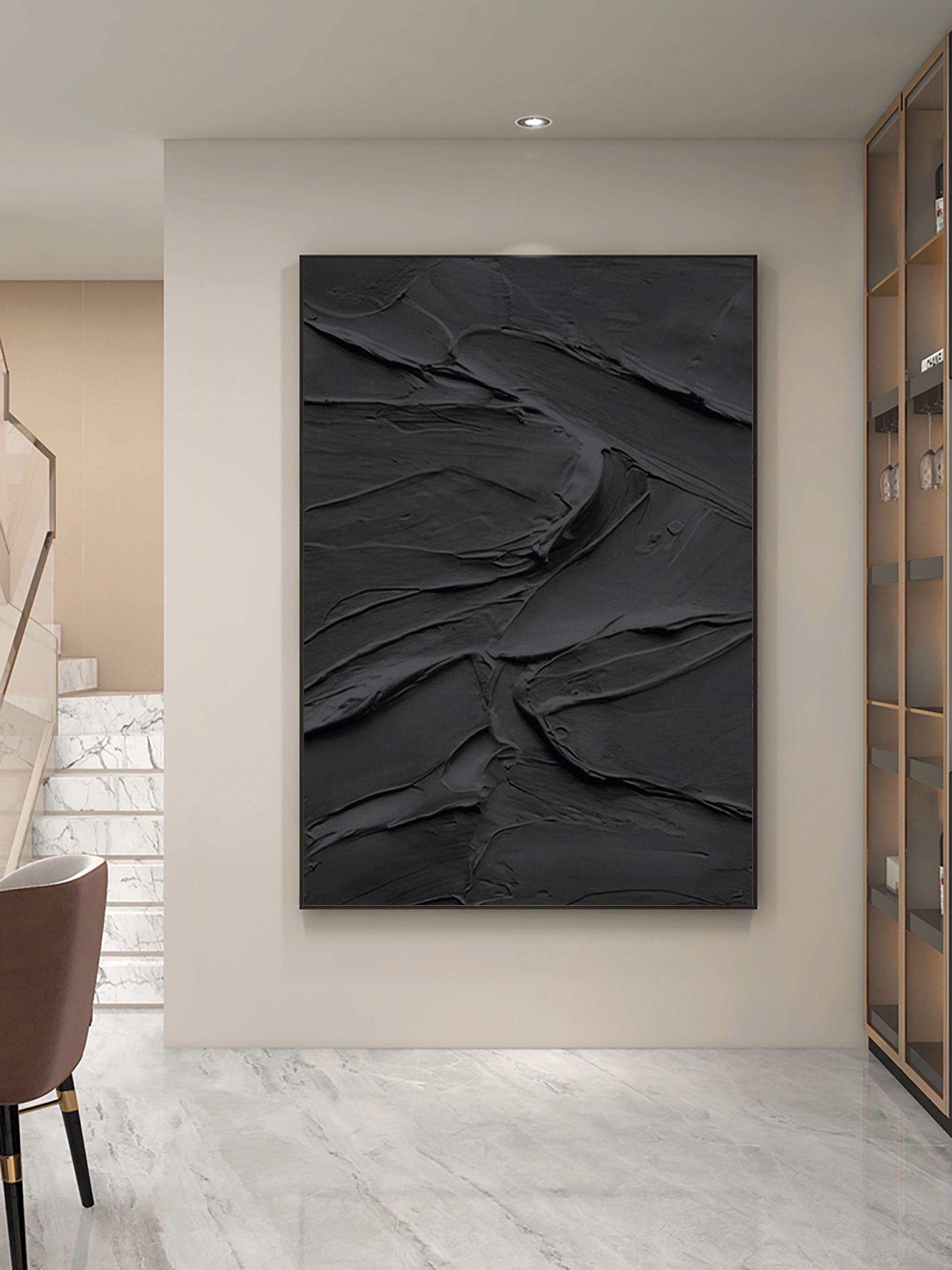 Black Minimalist Painting #BM 018