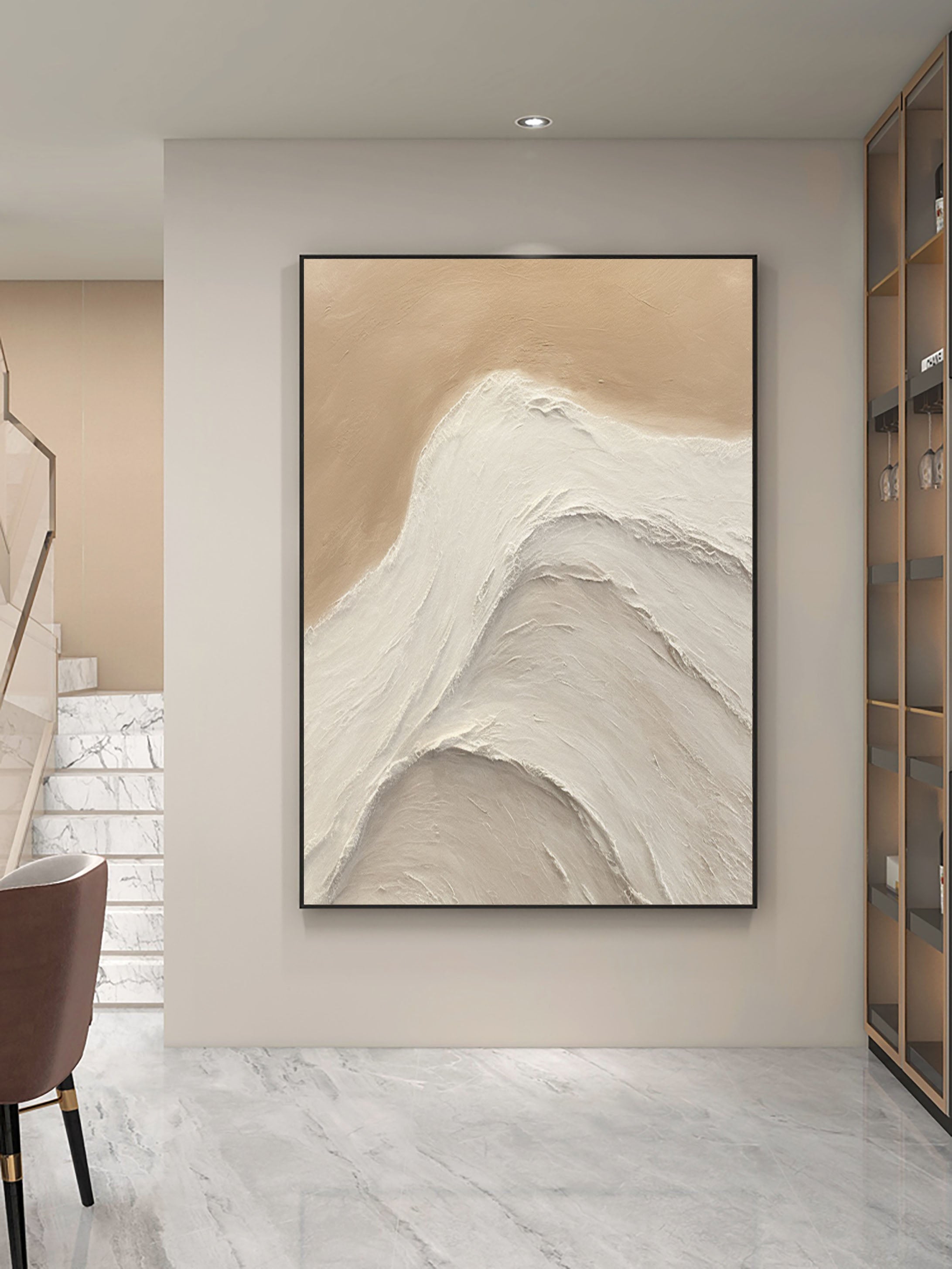 Beige & Brown Minimalist Painting #BBM 037