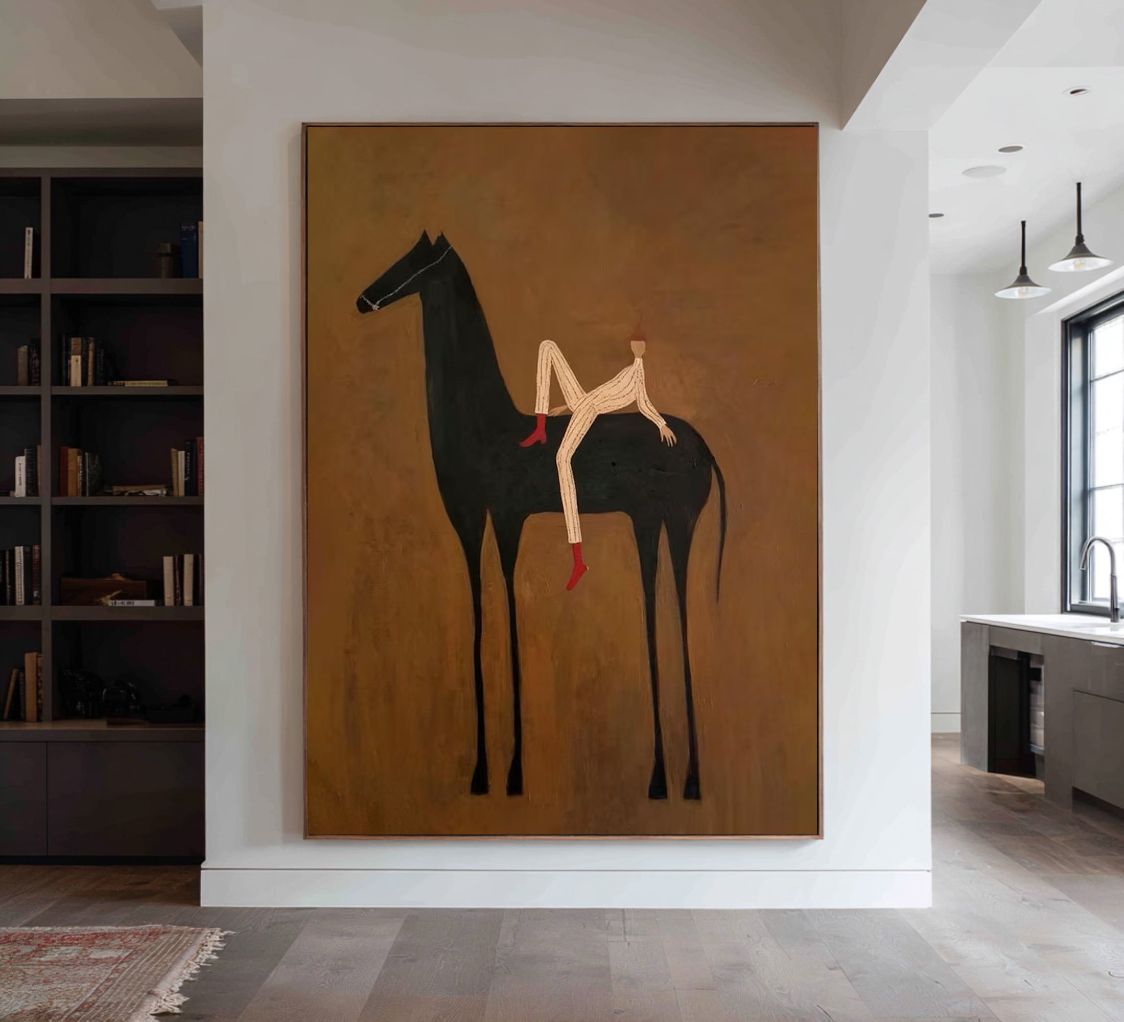 Large Modern Horse Wall Art for Contemporary Interiors