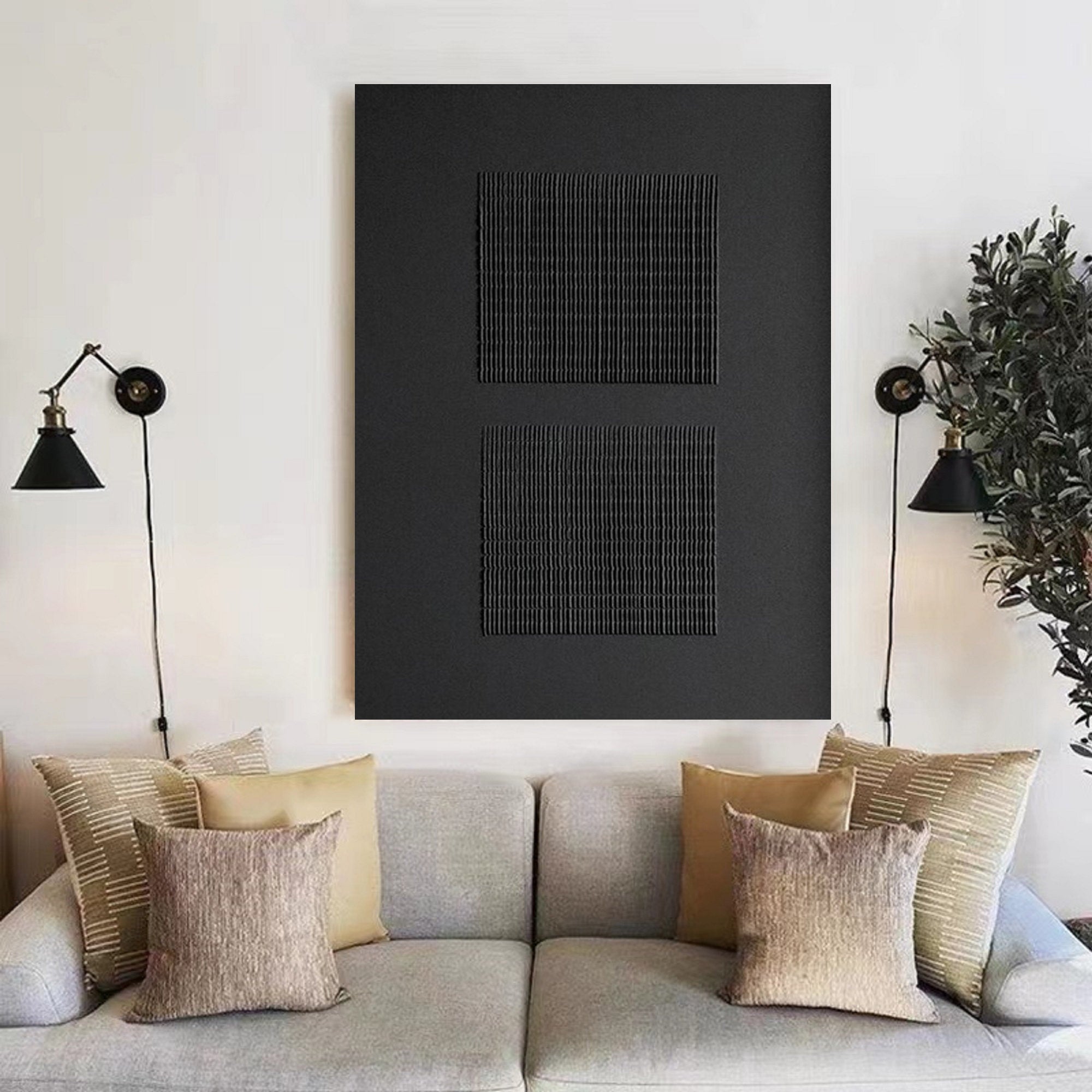 Black Minimalist Painting #BM 034