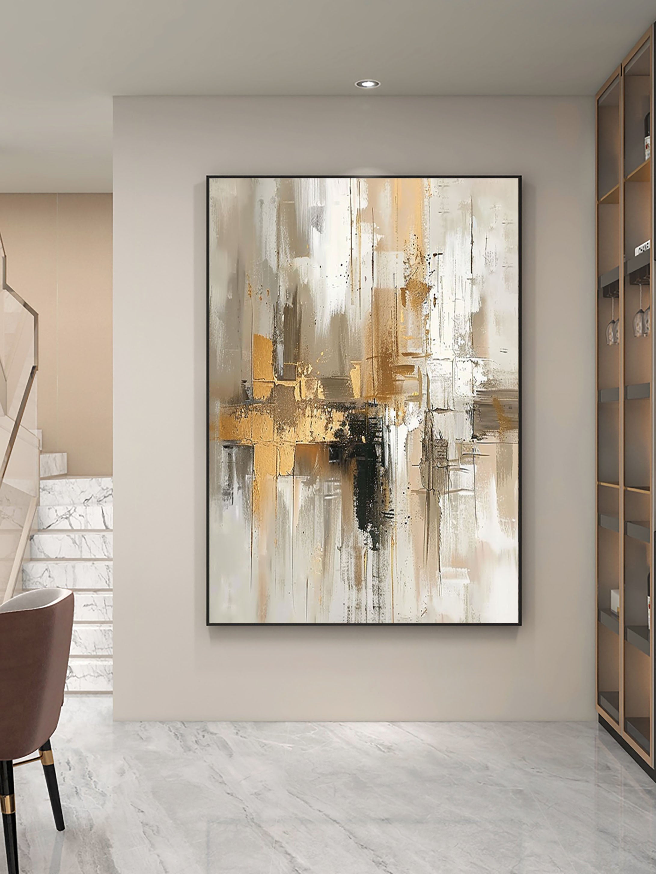 Neutral Abstract Wall Art #BBA 074