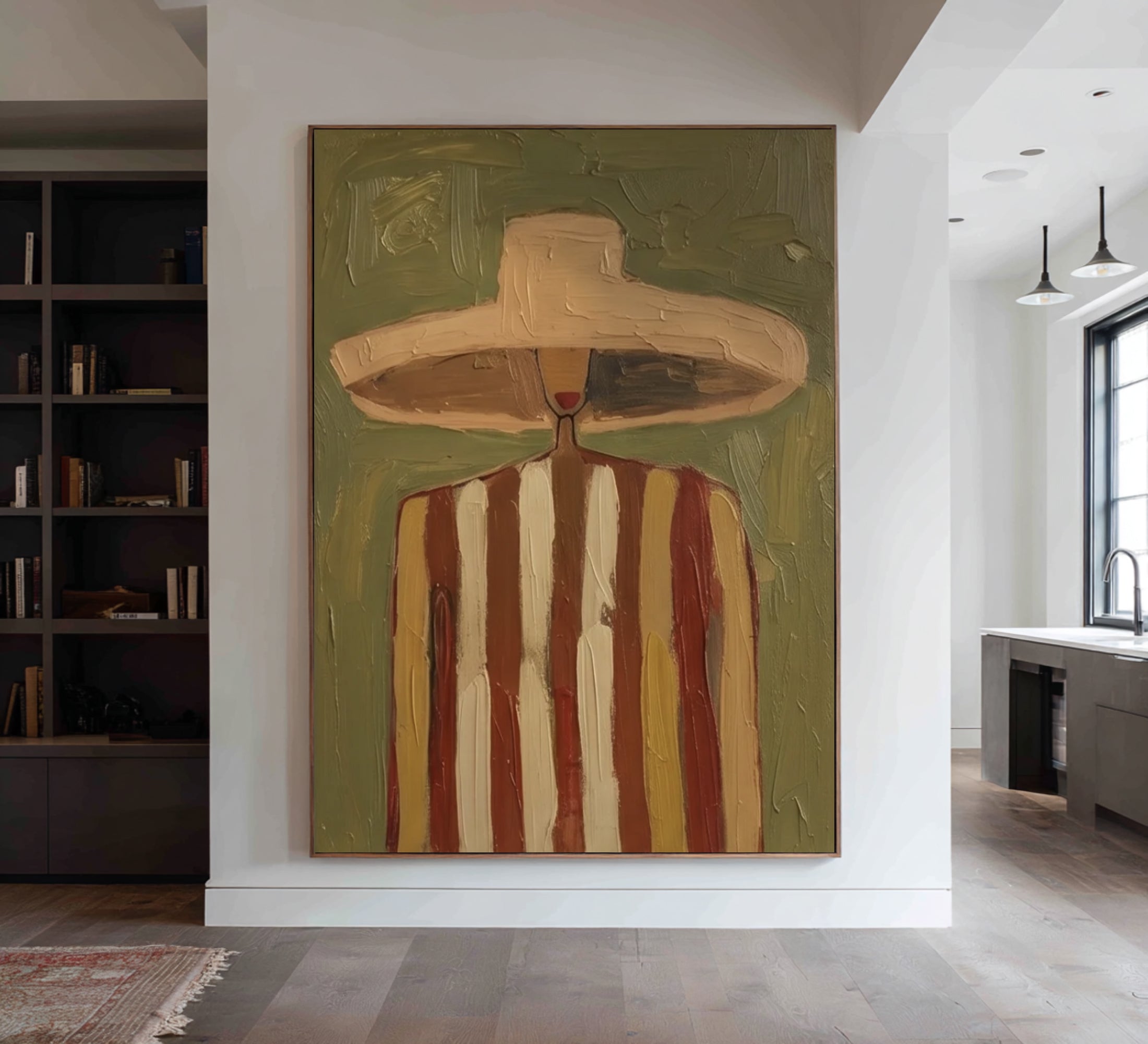 Large Modern Figurative Painting Fashion Inspired Wall Decor