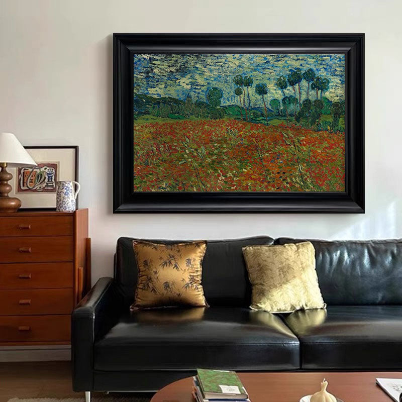 Flower Fields, Abstract Wall Art Inspired By Van Gogh #BGA 075