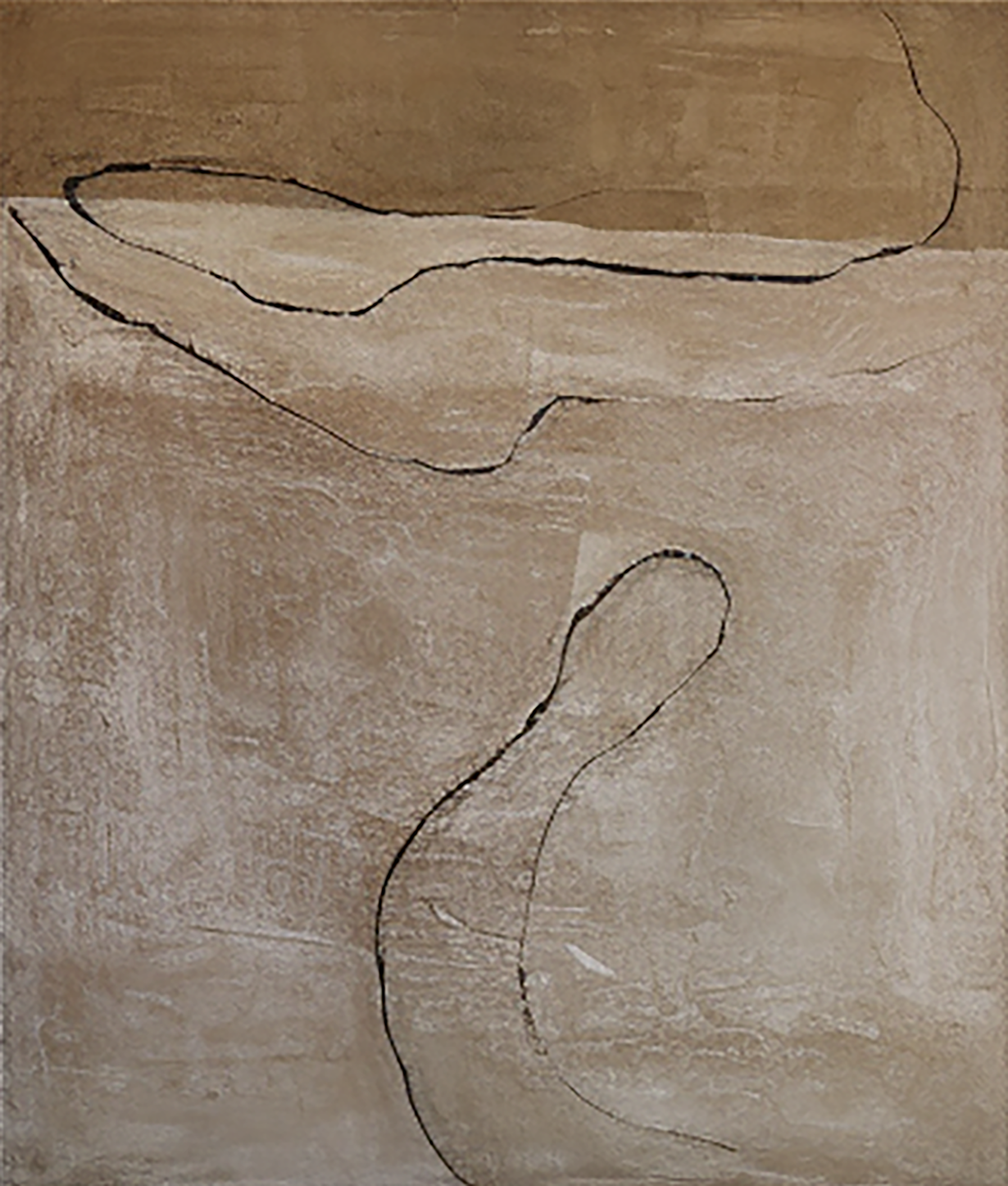 Beige & Brown Abstract Painting #BBA 007