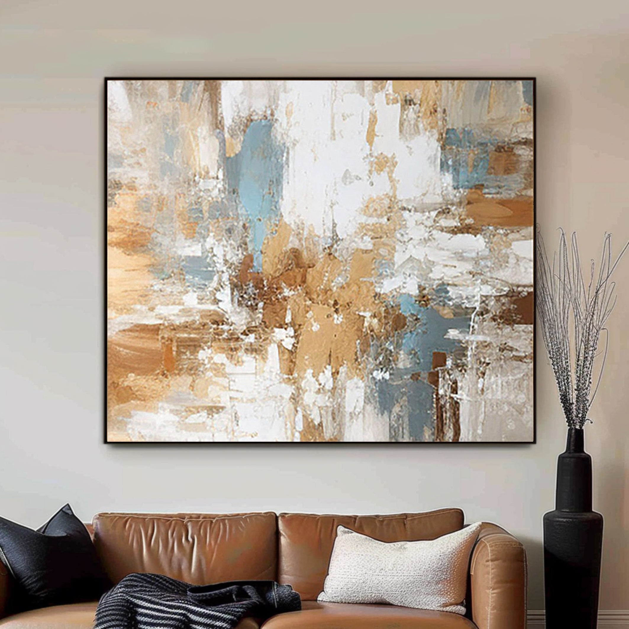 Beige & Brown Abstract Painting #BBA 014