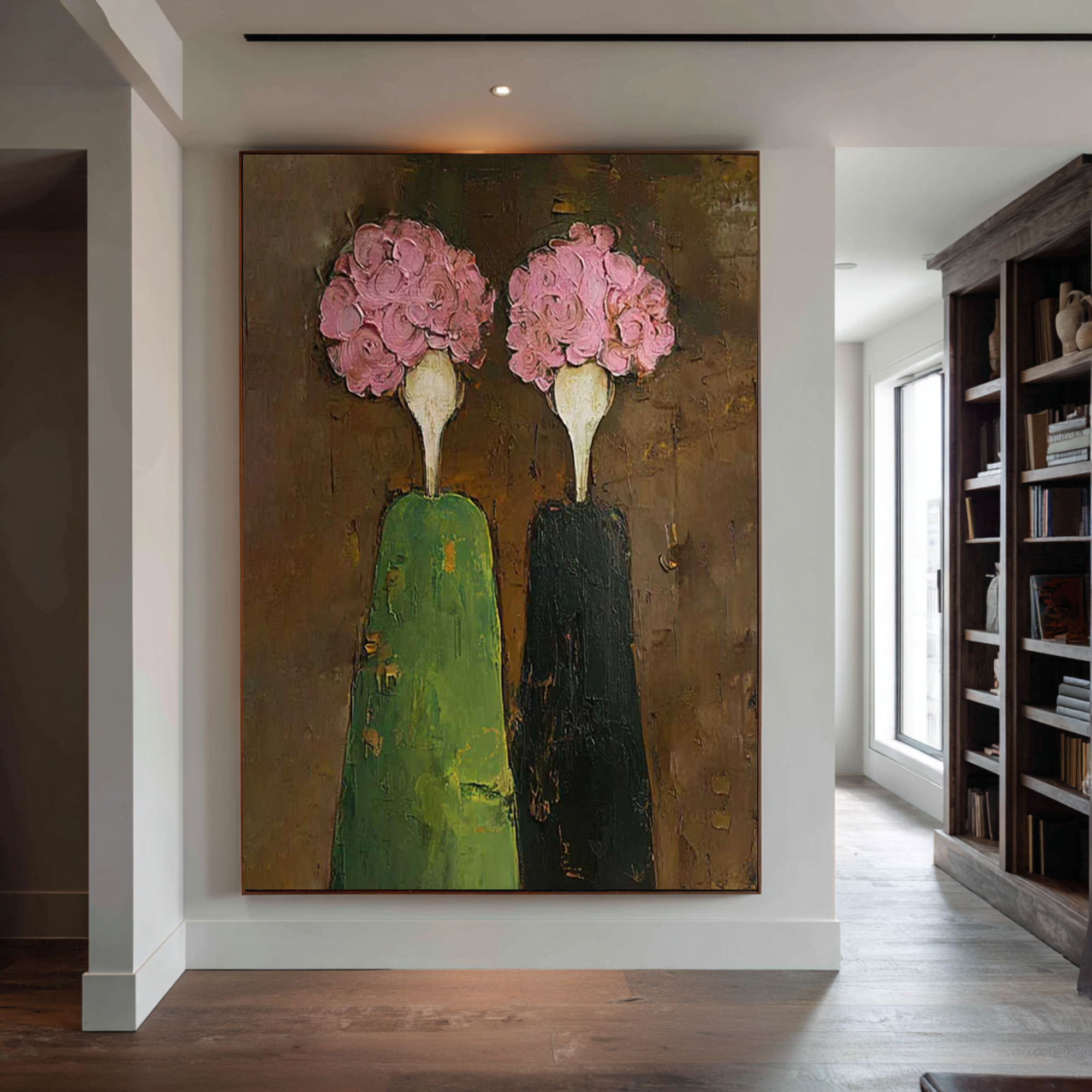 Large Contemporary Figurative Oil Painting on Canvas – Statement Wall Art for Entryway #WAC 043