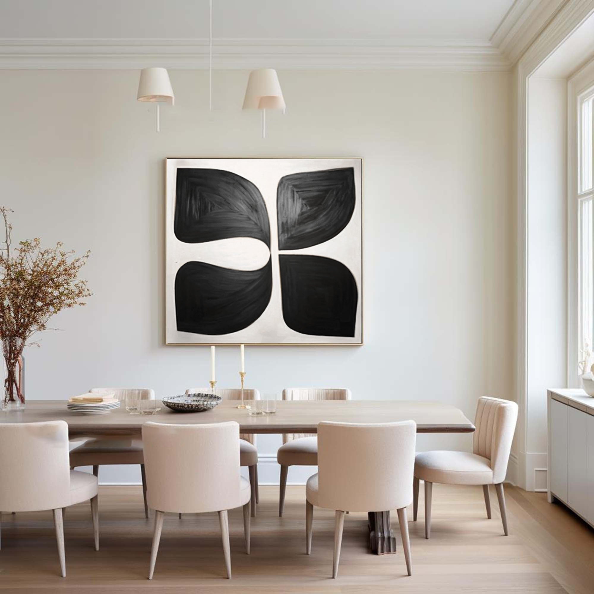 Black & White Abstract Painting #BWA 013