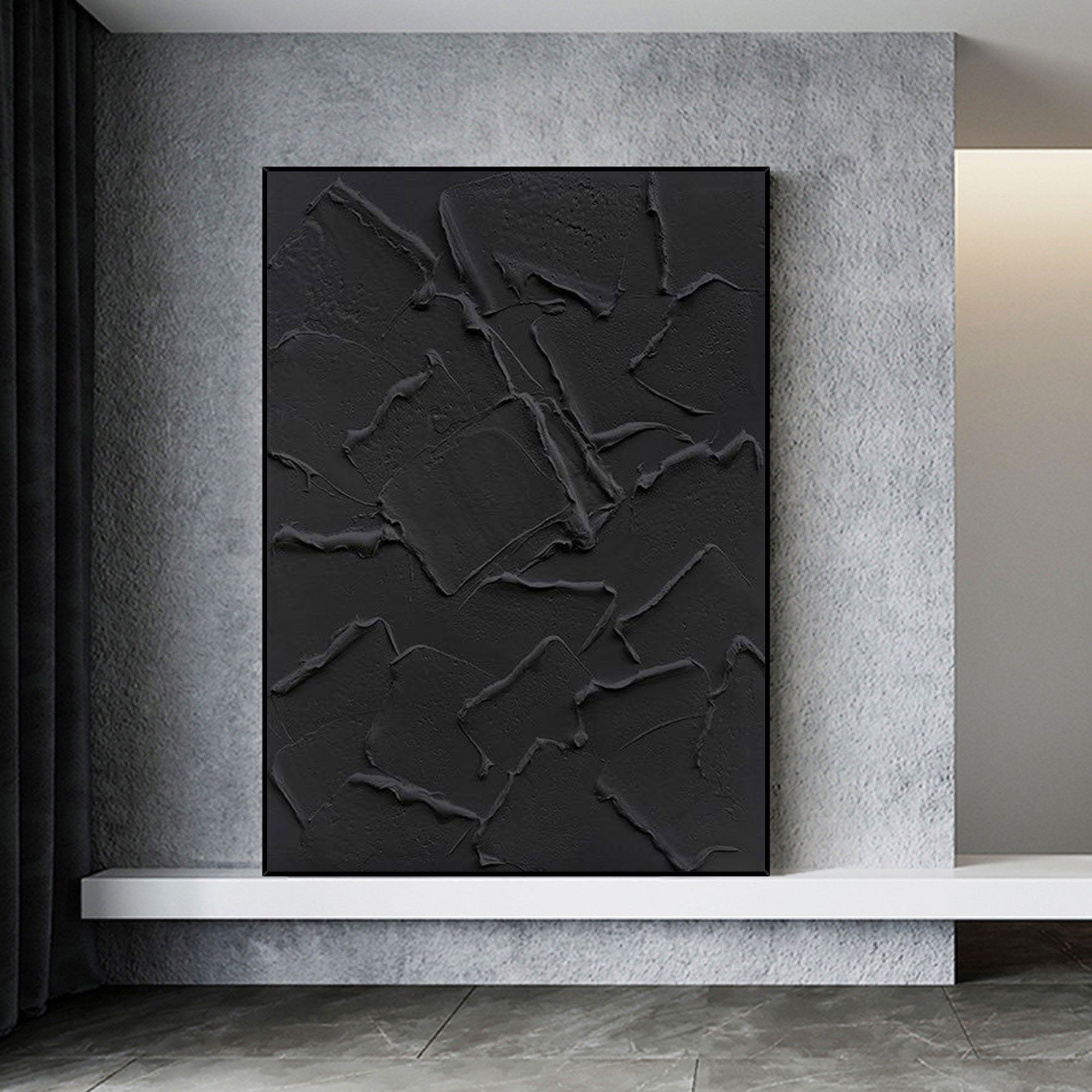 Black Minimalist Painting #BM 029