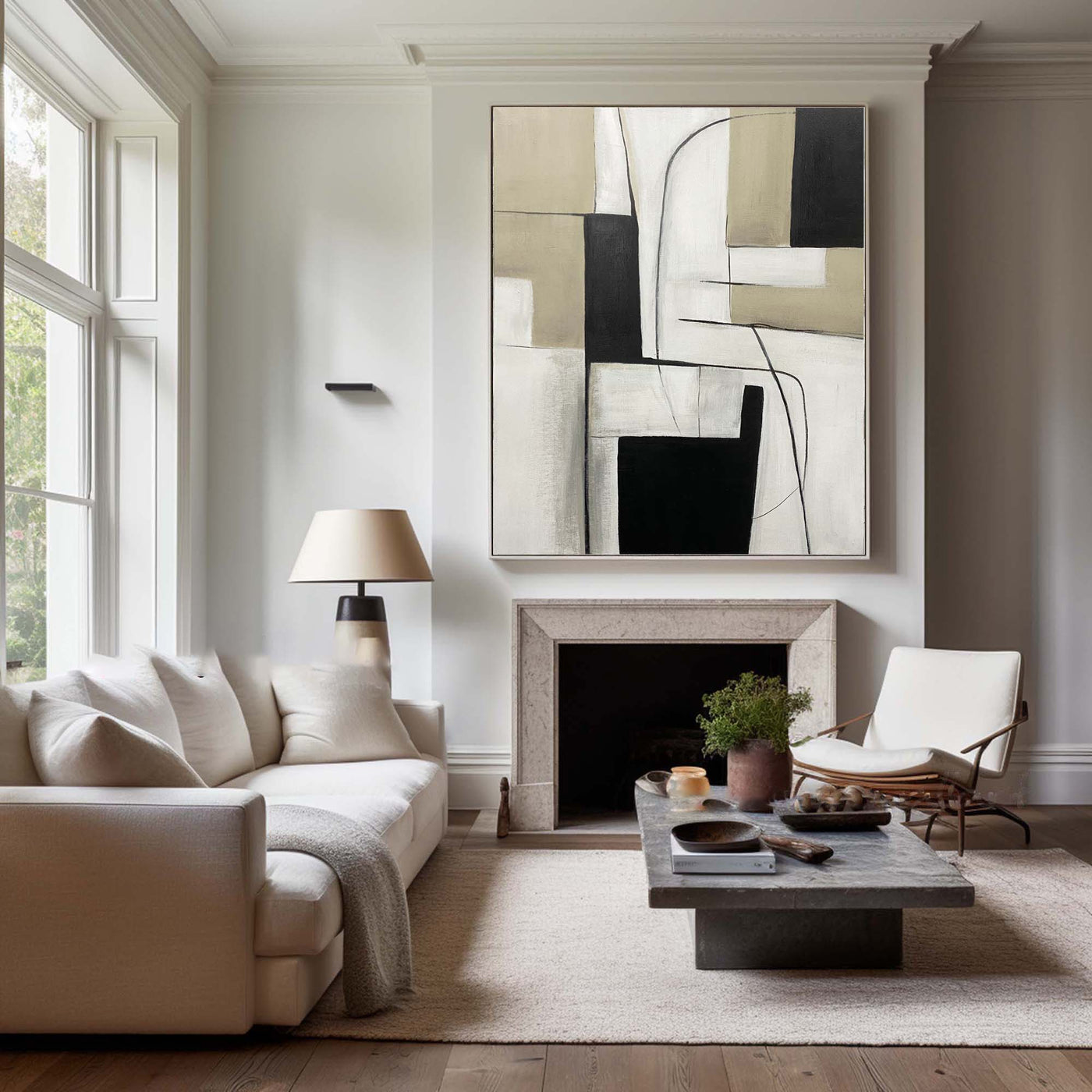 Urban Contrast: Modern Black and White Wall Art For Home Decor #BWA 010