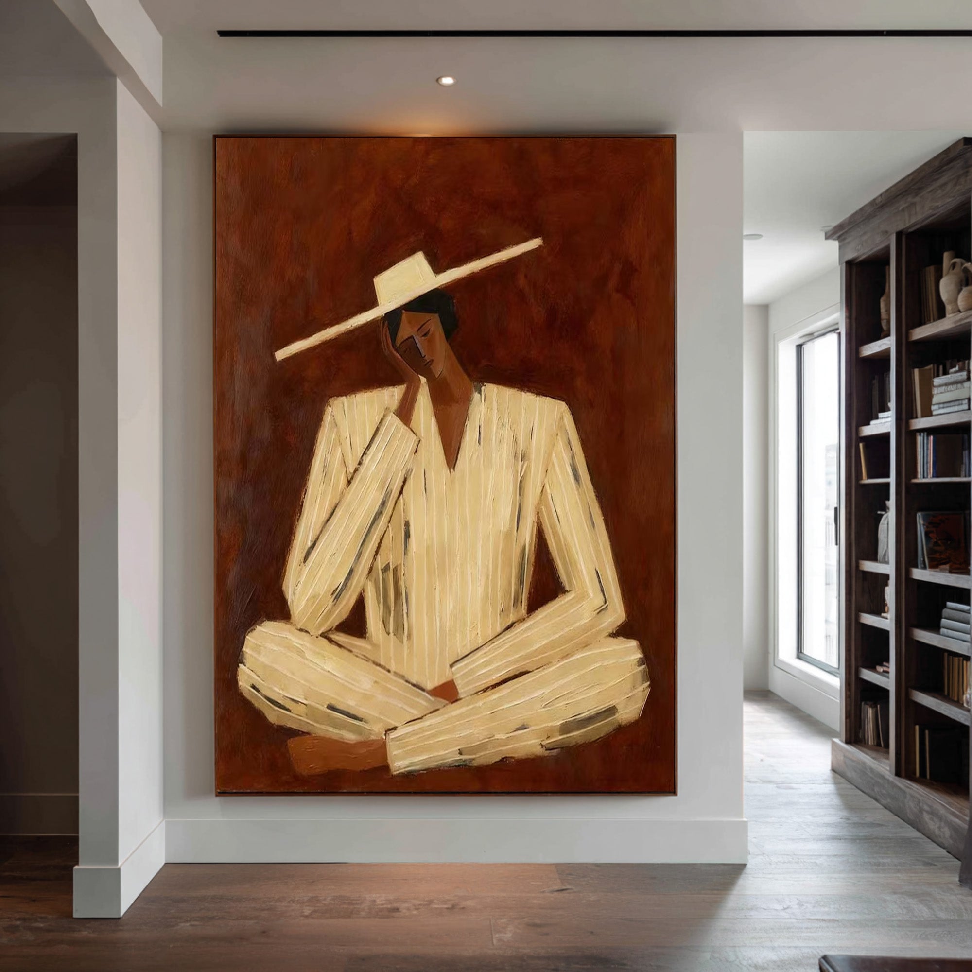 Large Modern Figure Canvas Art for Contemporary Home Decor