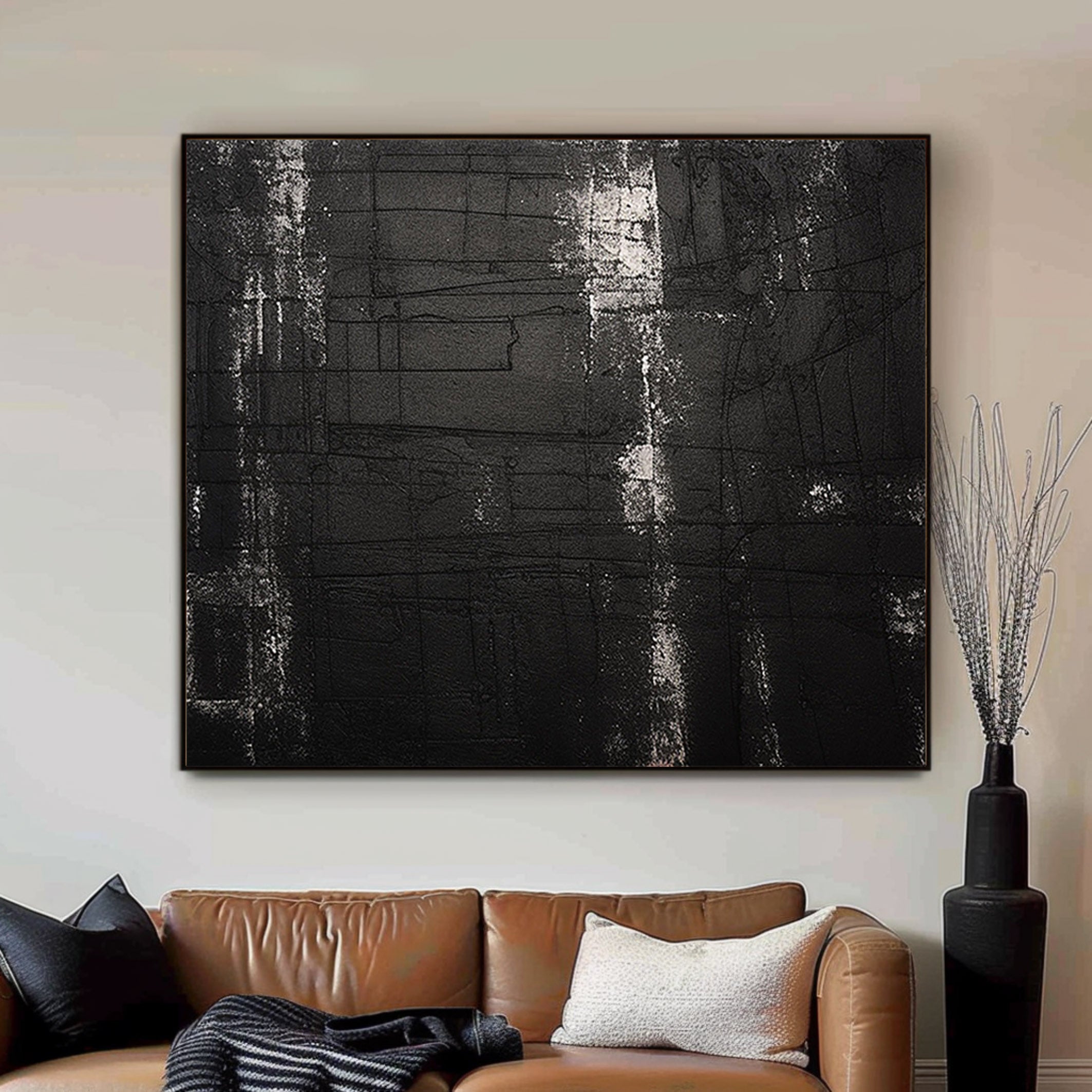 Black Minimalist Painting #BM 040