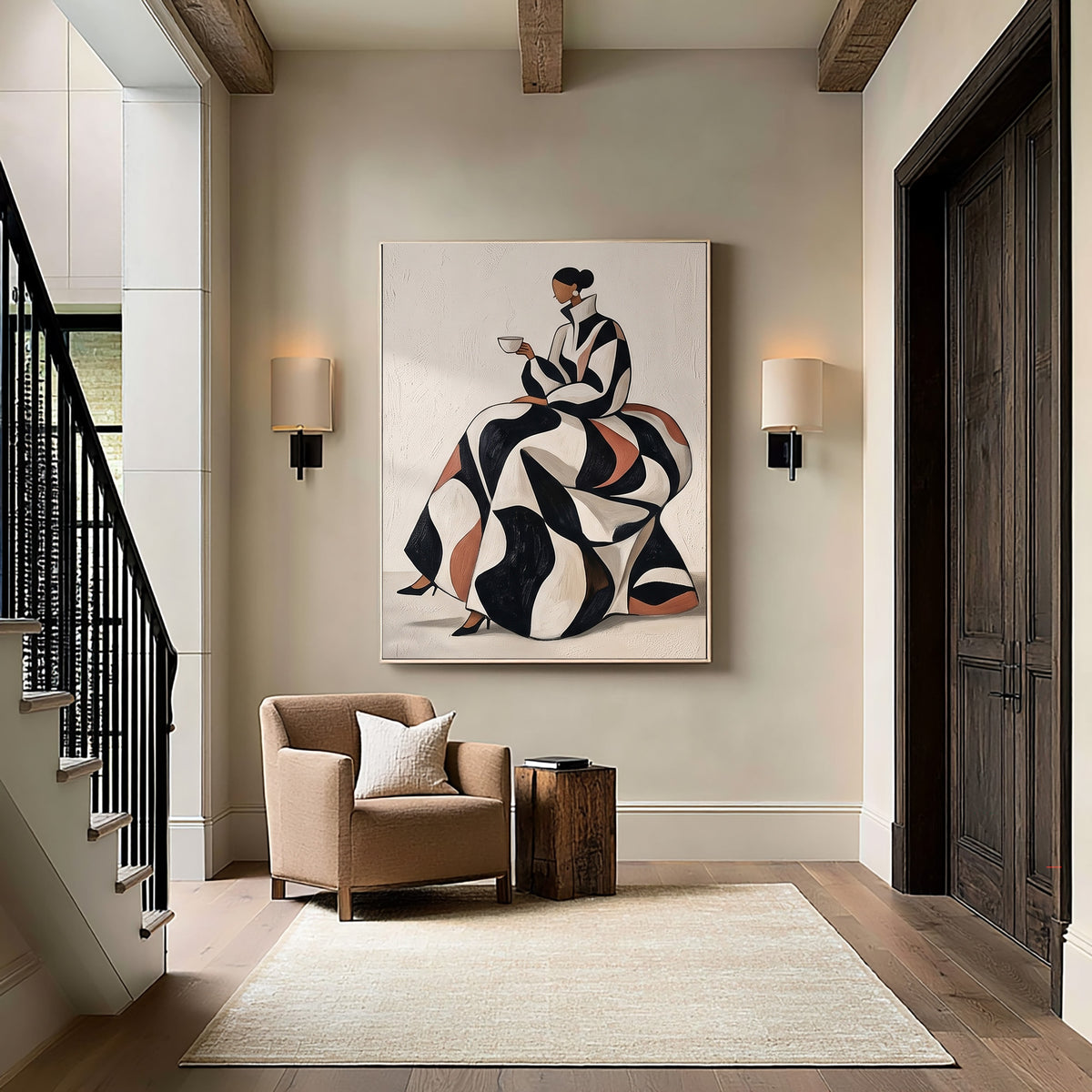 Fashion Inspired Woman Art Modern Portrait Wall Decor