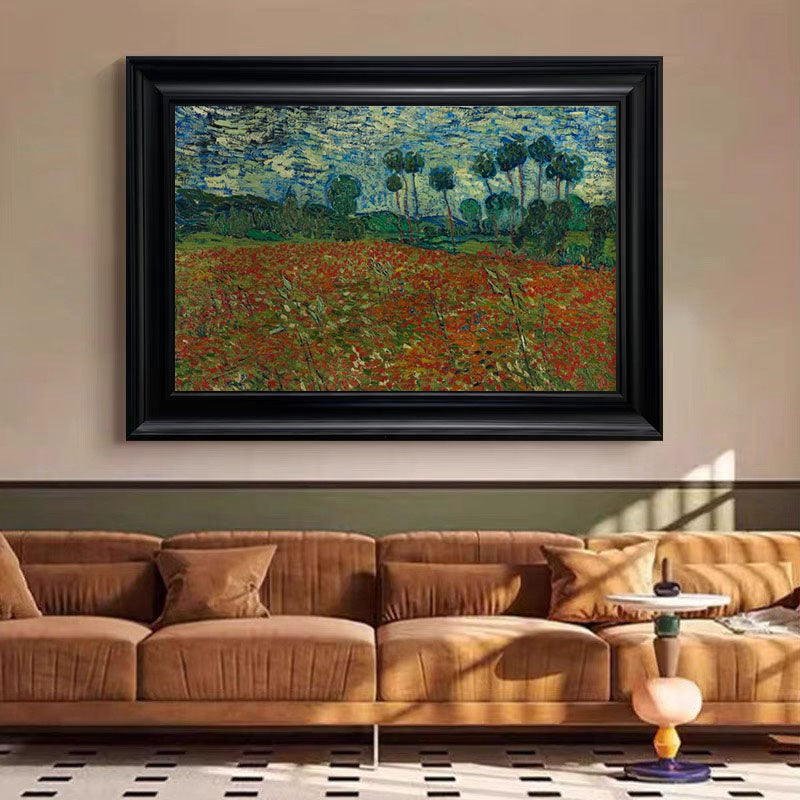 Flower Fields, Abstract Wall Art Inspired By Van Gogh #BGA 075