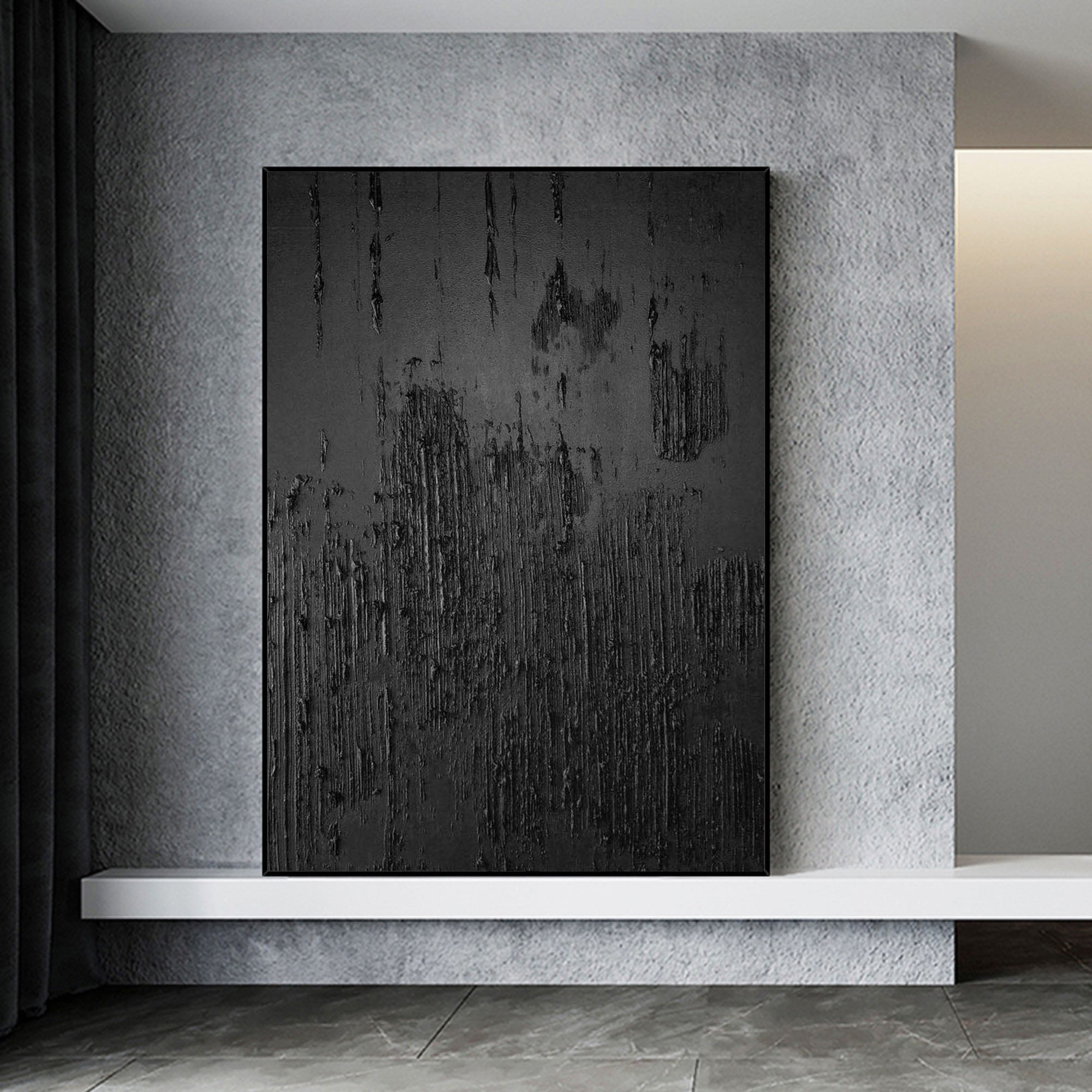 Black Minimalist Painting #BM 032