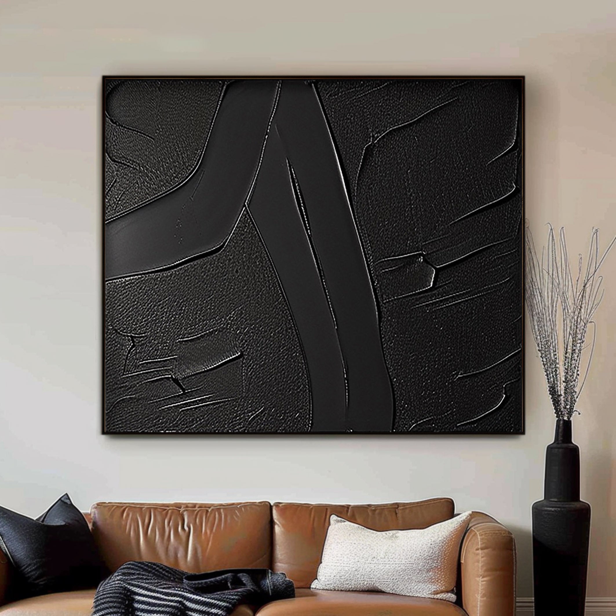 Black Minimalist Painting #BM 001