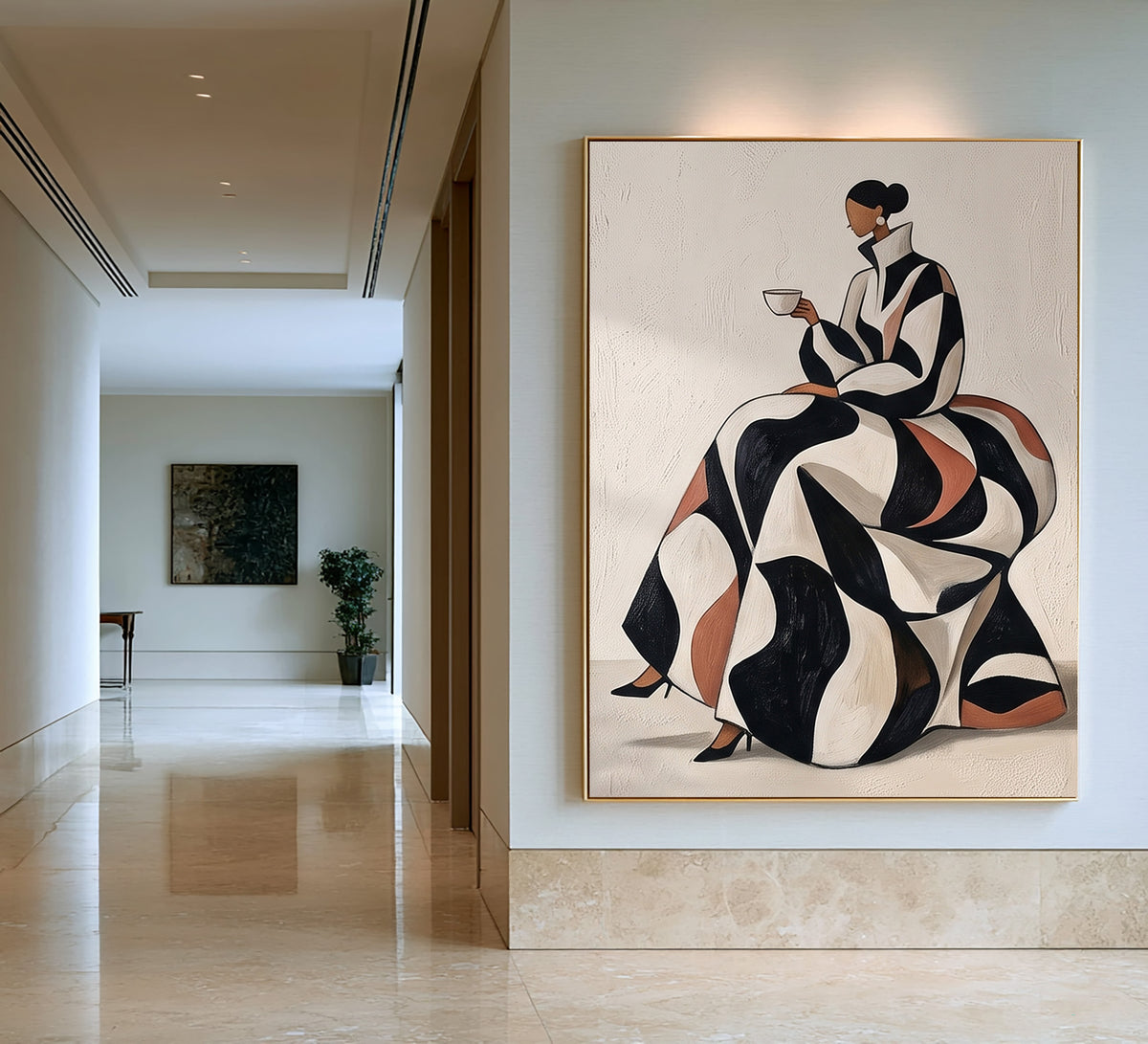 Fashion Inspired Woman Art Modern Portrait Wall Decor