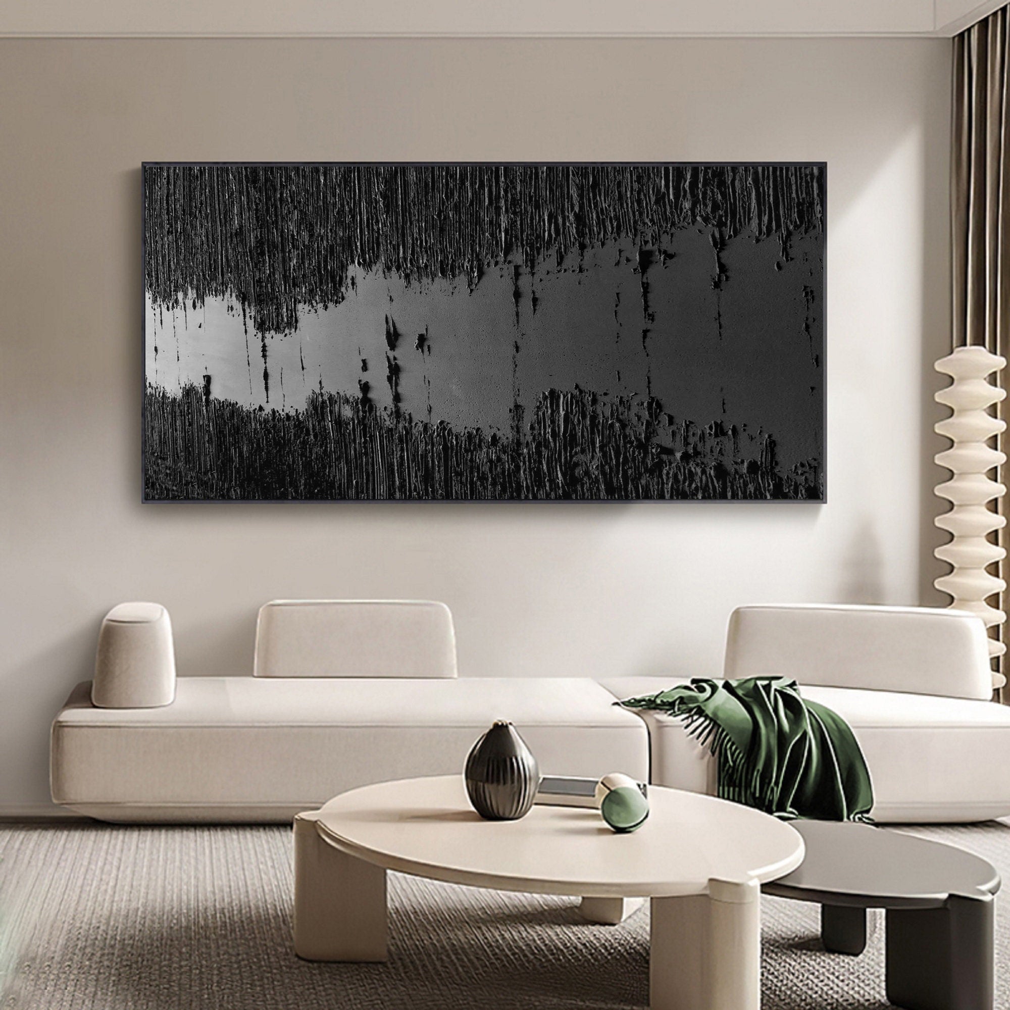 Black Minimalist Painting #BM 042