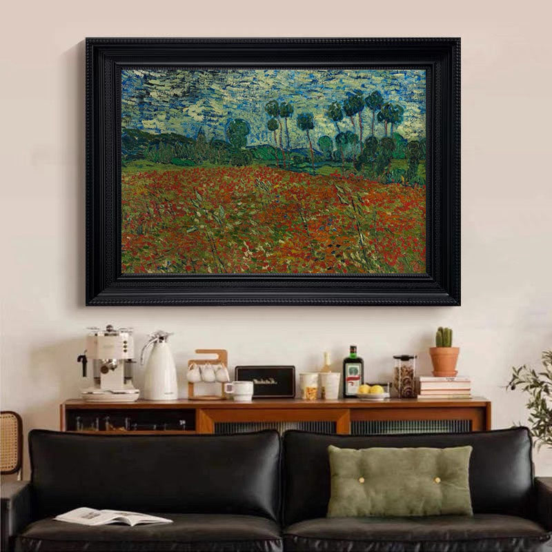 Flower Fields, Abstract Wall Art Inspired By Van Gogh #BGA 075